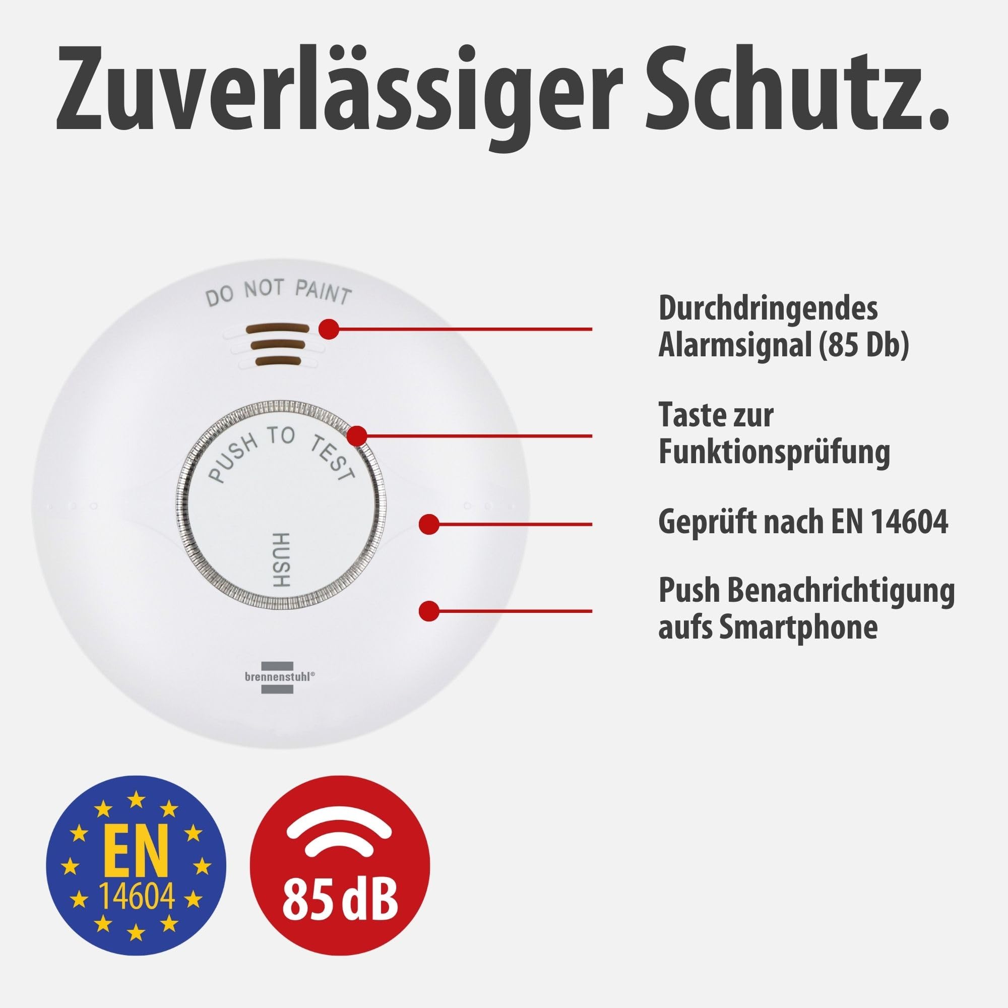 Brennenstuhl Connect WiFi Rauchwarmelder RM A 3020 mit App Benachrichtigung
