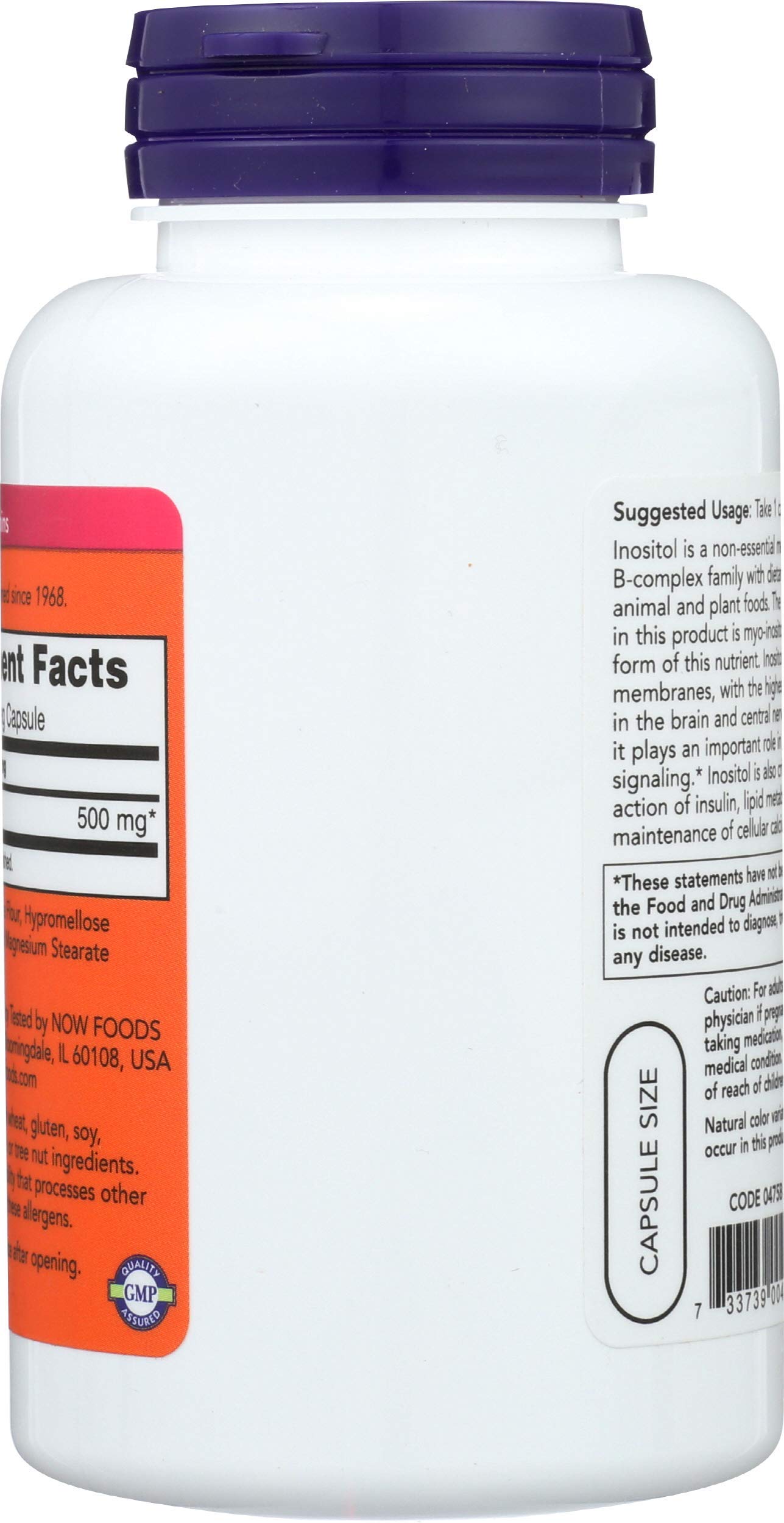 Now 500Mg Inositolo 100 Capsule - 200 g