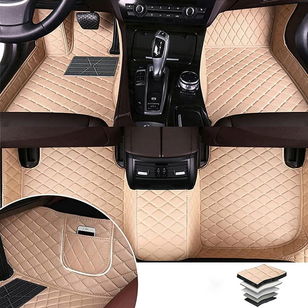 TAHALI All Weather car Floor mats Waterproof, AntiSlip, Custom Making Leather