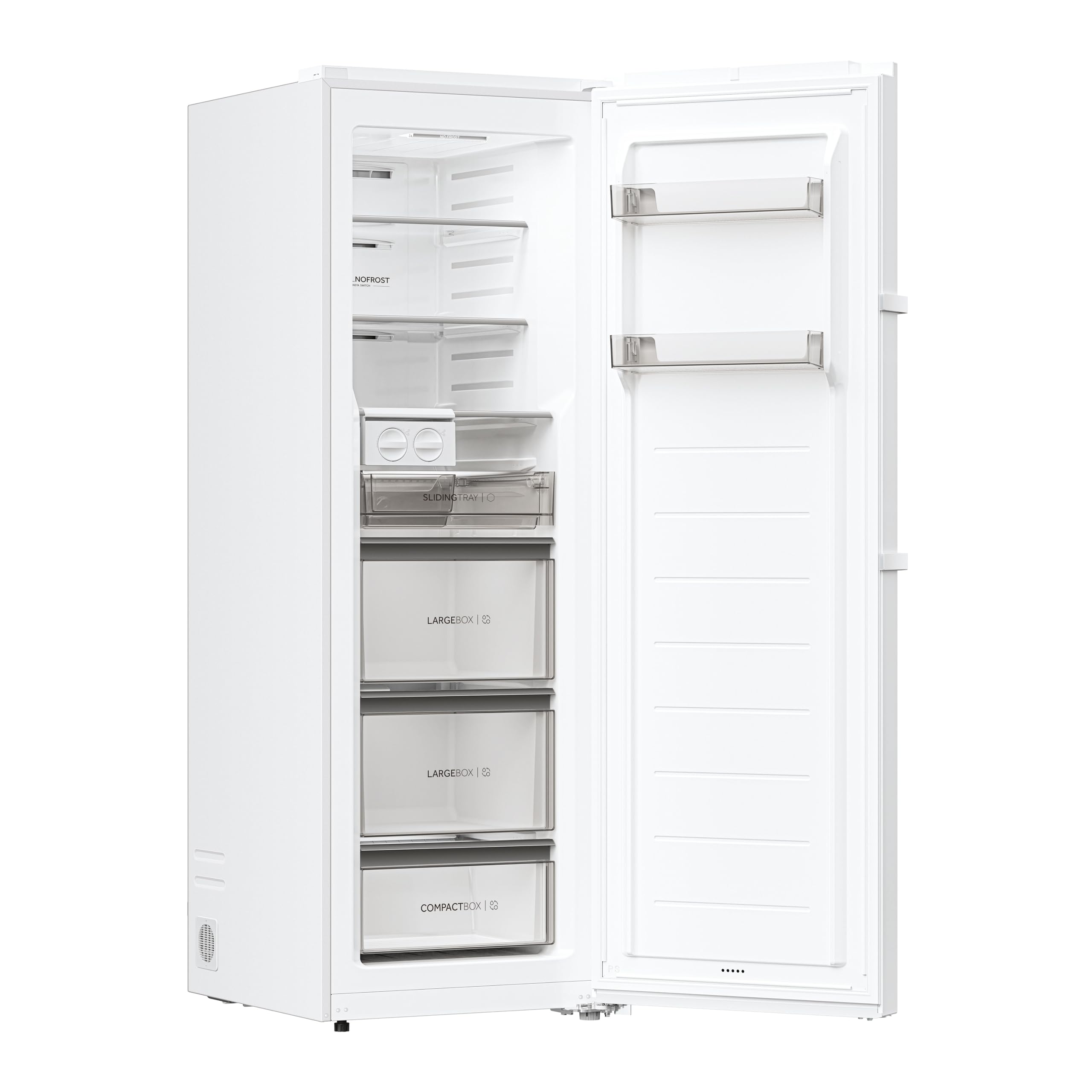 Haier Congelatore con sbrinamento automatico e macchina per cubetti di ghiaccio I Instaswitch H4F272WDH1 I Total No Frost congelatore, capacità 276 l, utilizzabile anche come frigorifero I Freezer con