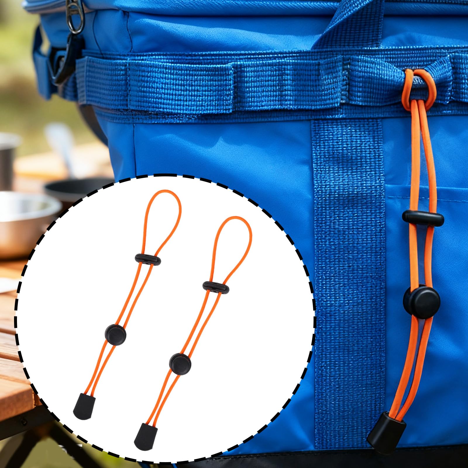 6 Szt. Uchwytów na Kije Trekkingowe, Trzy Kolory Przenośny Plecak na Kije Trekkingowe Elastyczne Paski do Kijów Trekkingowych Kijów Trekkingowych Sportów Górskich i Outdoorowych