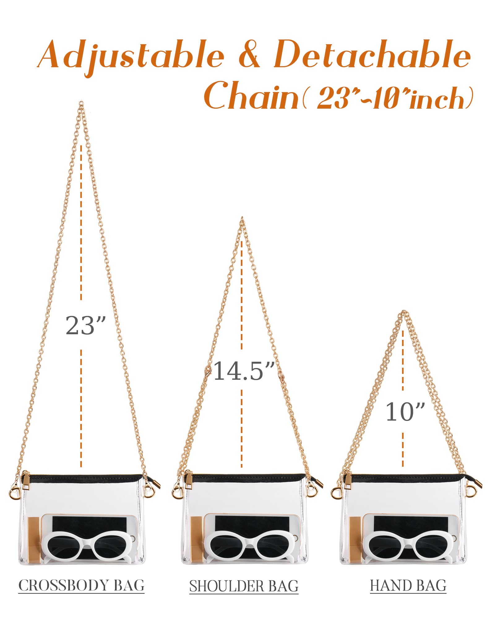 HULISEN Clear Stadium Bag - Transparent Crossbody Purse For Concerts & Events - View #10