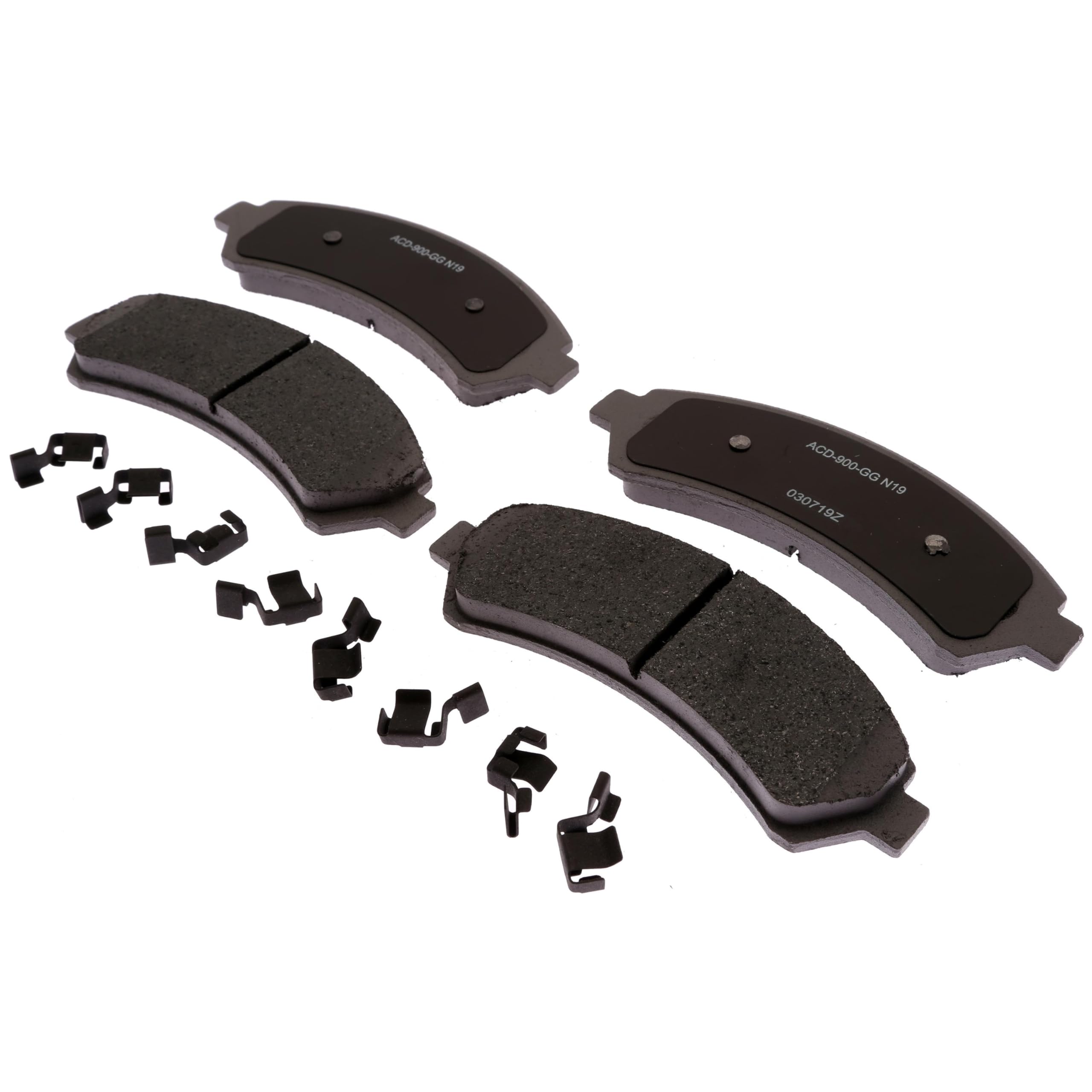 ACDelco Silver 14D726CHF1 Ceramic Front Disc Car Brake Pads Set with Clips