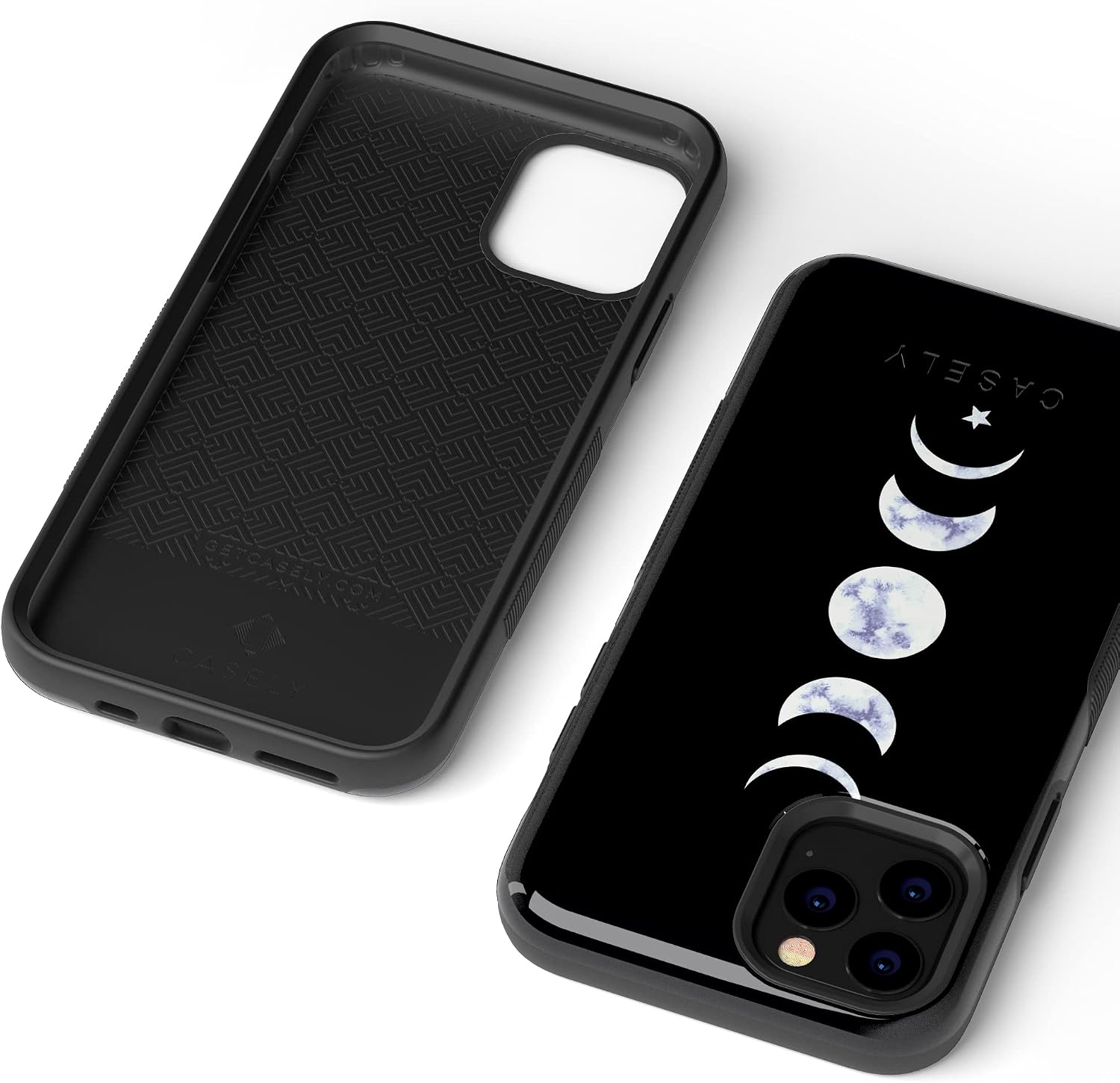 Casely iPhone 11 Pro Max Case | It's Just a Phase | Marble Moon | Bold Protective Design