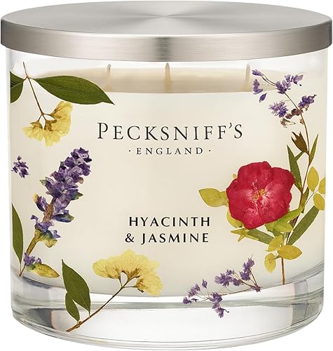 Miniatura 24 de Pecksniffs - Vela perfumada clásica blanca con 1 mecha, pomelo y cítrico, velas de lujo elegantes de vidrio - 6.49 onzas