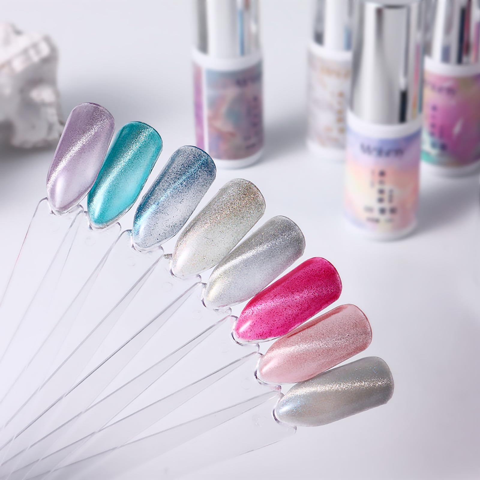150 Pièces Nuancier Ongles, Présentoir Ongles Nuancier Nuancier Vernis Semi Permanent pour Style Nail Art et Affichage Des Couleurs avec Autocollants De Numéro 1-180
