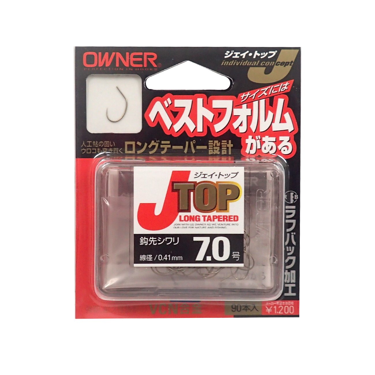 Owner J-TOP 10139 Single Fishing Hook - No. 6.5 Size For Sweetfish, Lightweight Design