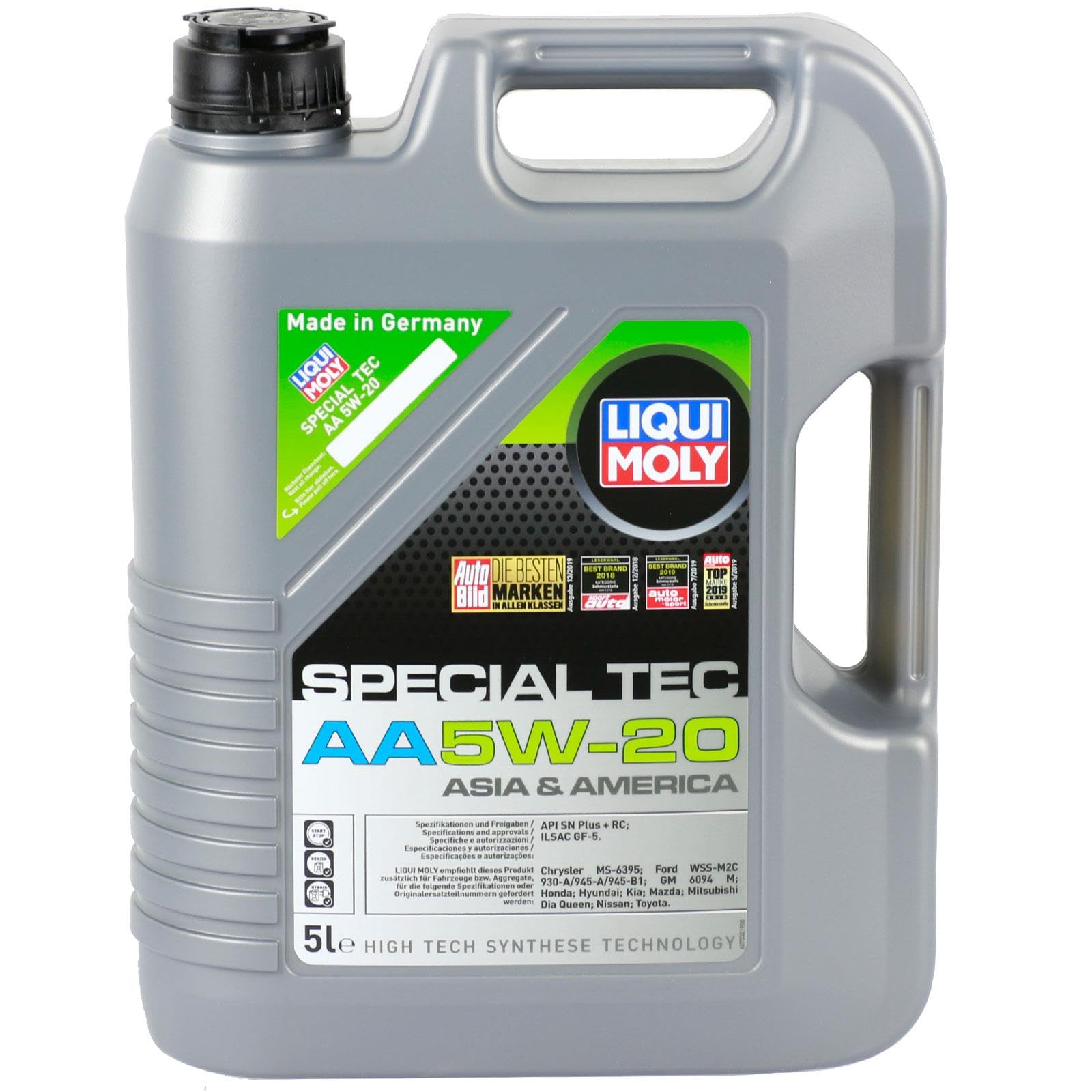 LIQUI MOLY Huile moteur Special Tec 5W-20 API SQ AA 1 L Compatible avec JEEP GRAND CHEROKEE IV WK, WK2, HYUNDAI Tucson TL, TLE, FORD Ranger Mk3 TKE, TOYOTA Yaris 3/5 portes P9