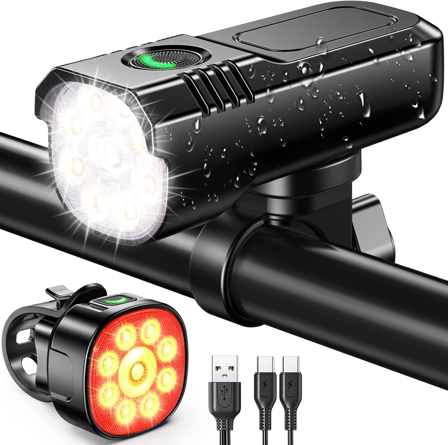 1000 Lumens Super Bright Bike Lights for Night Riding