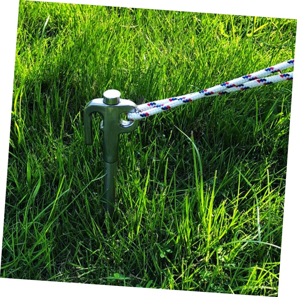 Hemobllo Estacas de Acero Inoxidable para Tiendas de Campaña Resistentes y Duraderas Piquetas para Suelo Camping Jardín y Exterior Fijas para Tiendas Toldos y Toldos Uso Montaña y Nieve