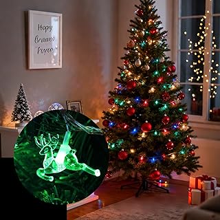 Christmas Lights 100 Count with Remote Control, Warm White LED String Li...