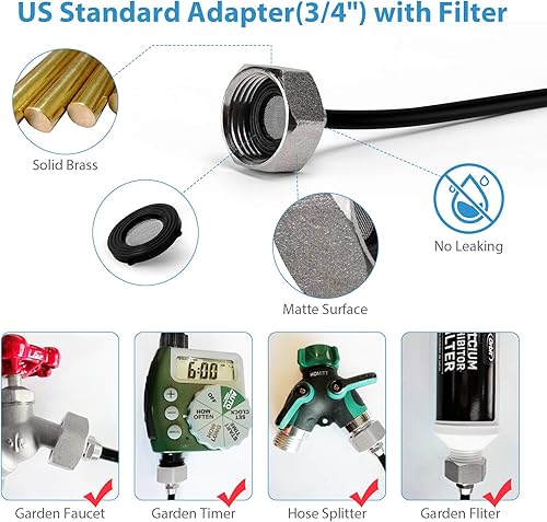 Miniatura 3 de lifeegrn Sistema de refrigeración por nebulización, rociadores para patio exterior, línea de nebulización de 40 pies+10 boquillas de