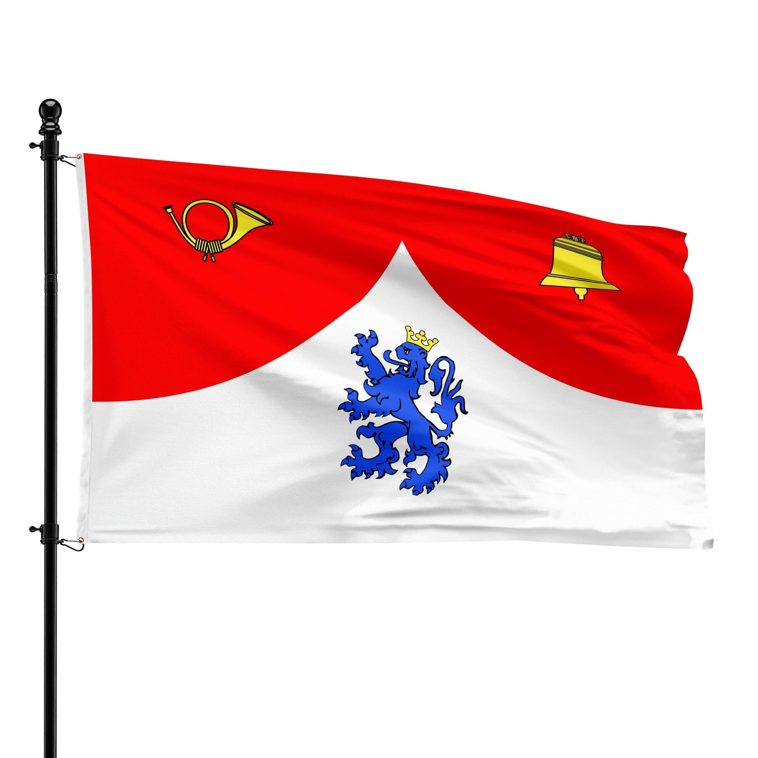 Drapeau de la municipalité de Tellin 90 x 150 cm pavillon extérieur mairie
