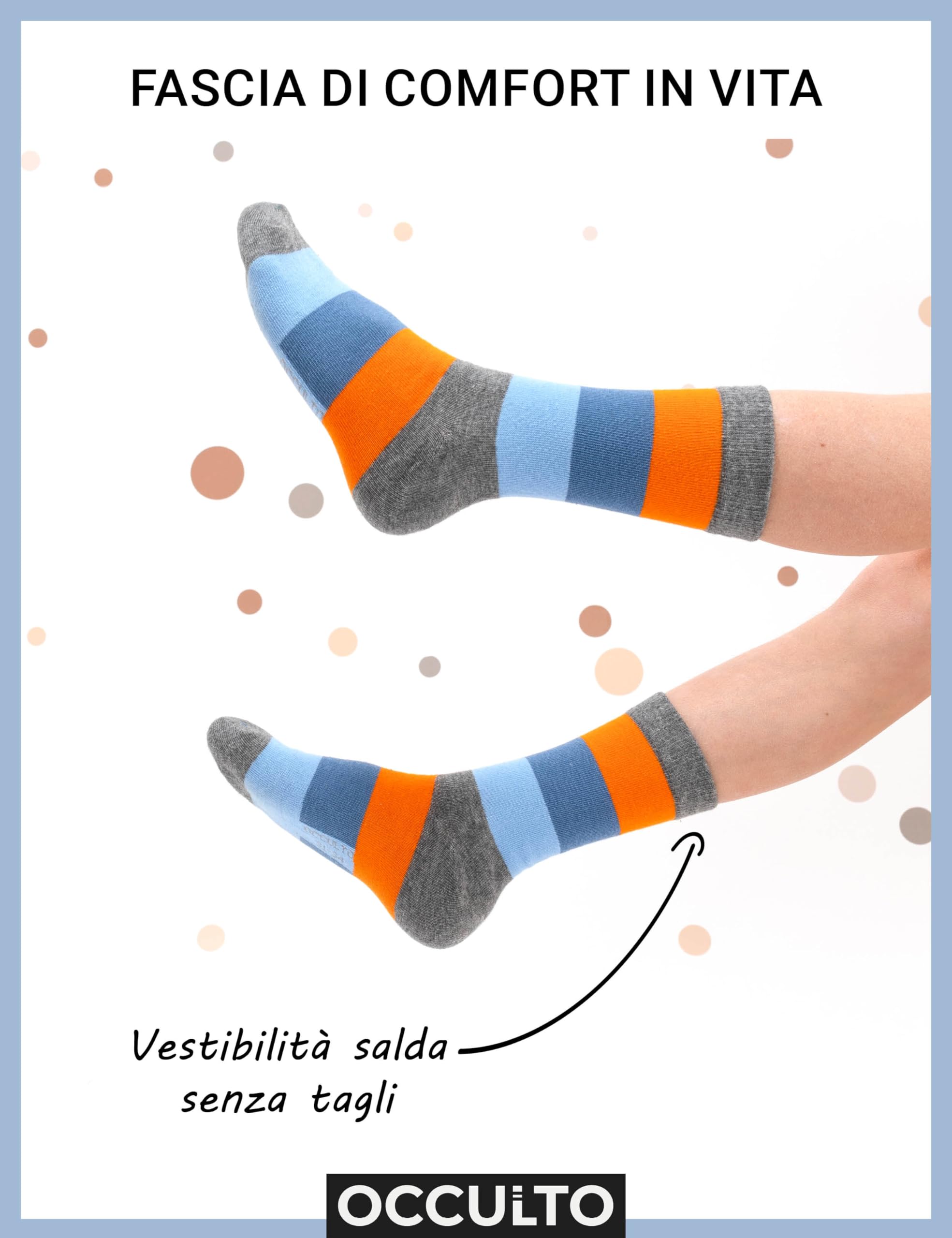 Occulto Calzini Colorati Bambino e Bambina Pacco da 10 (modello: Estilo)