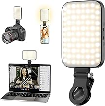 Selfie Light – 3000mAh Rechargeable Phone Light Clip with Digital Display, 3 Light Modes & 10 Brightness Levels for TikTok, Vlog, Makeup, Zoom