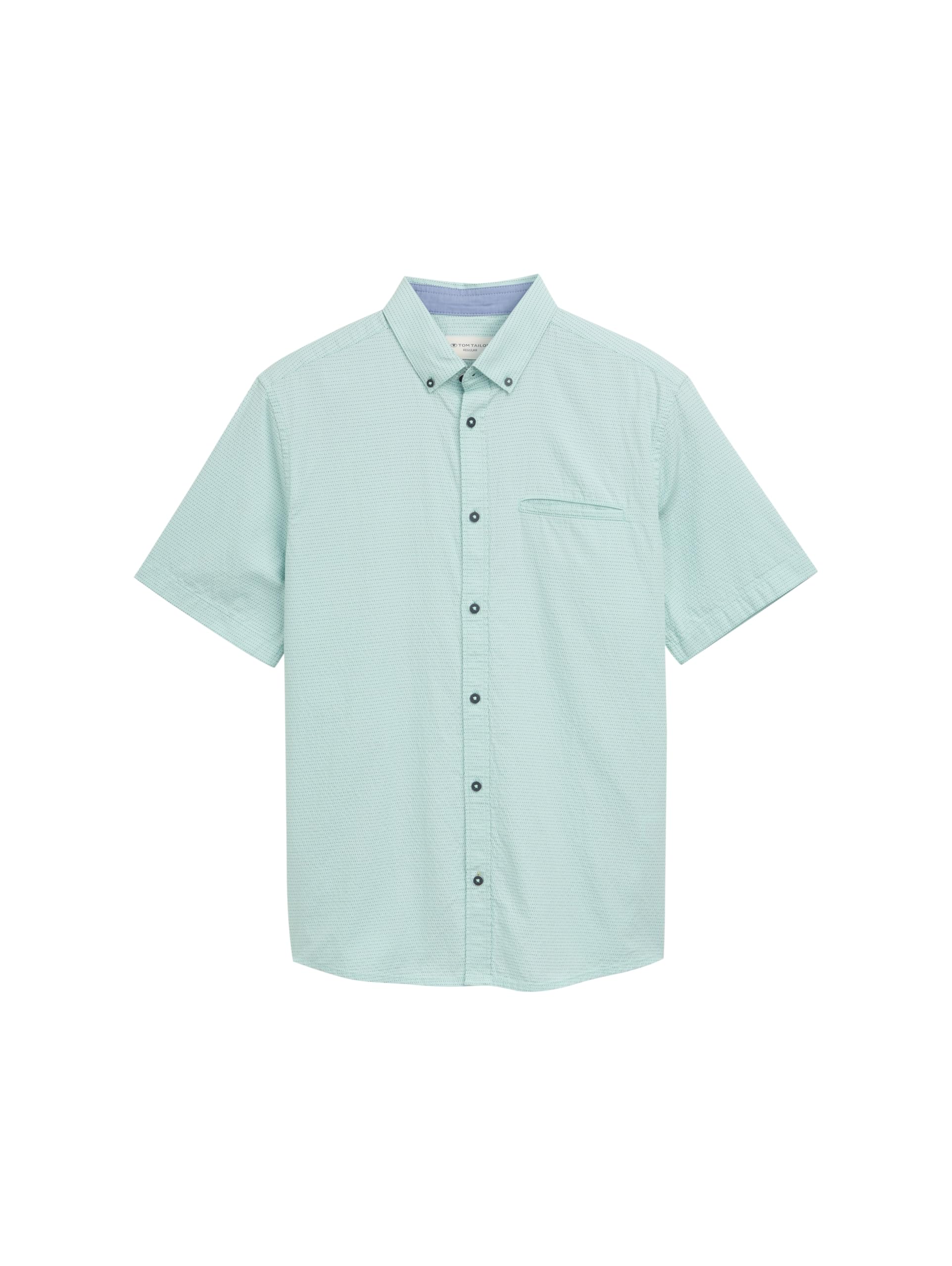 TOM TAILOR Herren Regular Fit Kurzarmhemd aus Baumwolle