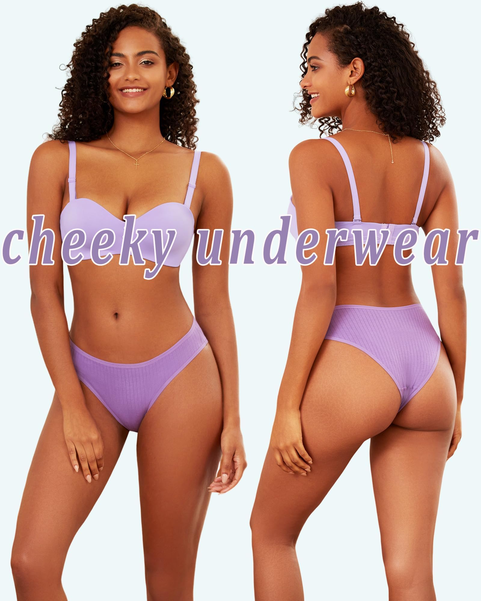 ALL OF ME 6 Pack Mutande Donne Cotone Intimo Donne Scivolare Morbido Hipster Mutandine Sexy Slip Multipack S-XL