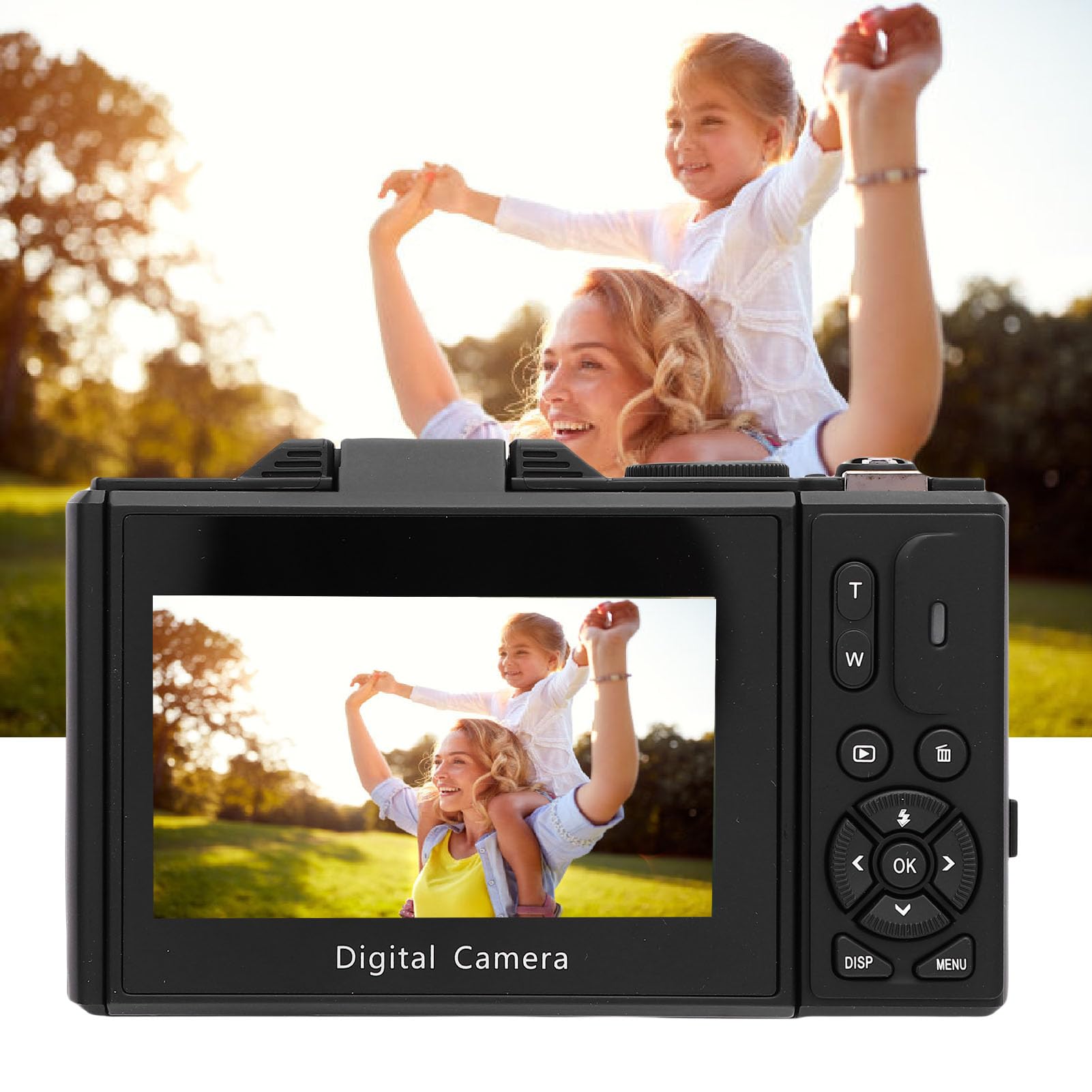 Aparat cyfrowy WiFi 5K 75 MP, 18-krotny zoom cyfrowy AF, autofokus, 3 cale, 180 ekranów, z wbudowanym mikrofonem Flash, karta 64 GB, do prowadzenia vlogów w podróży, do prowadzenia rozmów