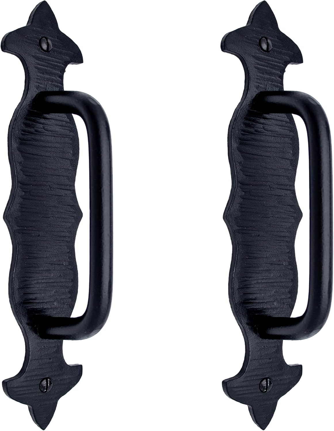 2 Pack Door Pull Handle 7.75 inch Rustic Barn Black Barn Cast Iron Gate Hardware The Sonora Series
