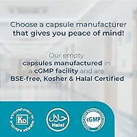 Vista 6 de Capsuline Tamaño 00 – Cápsulas de gelatina vacías transparentes – Cápsulas vacías de gel – Relleno de cápsula de píldora bovina pura – Cápsulas