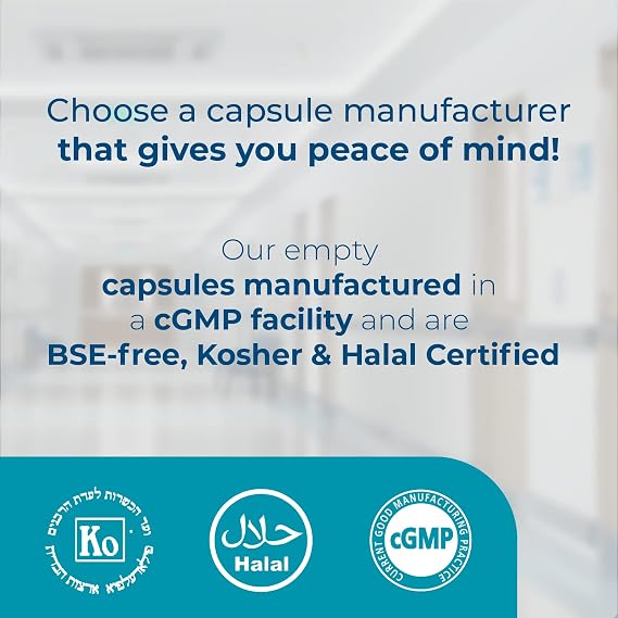 Clear Size 000 Empty Gelatin Capsules by Capsuline - 100 Count - Gelatin Capsules