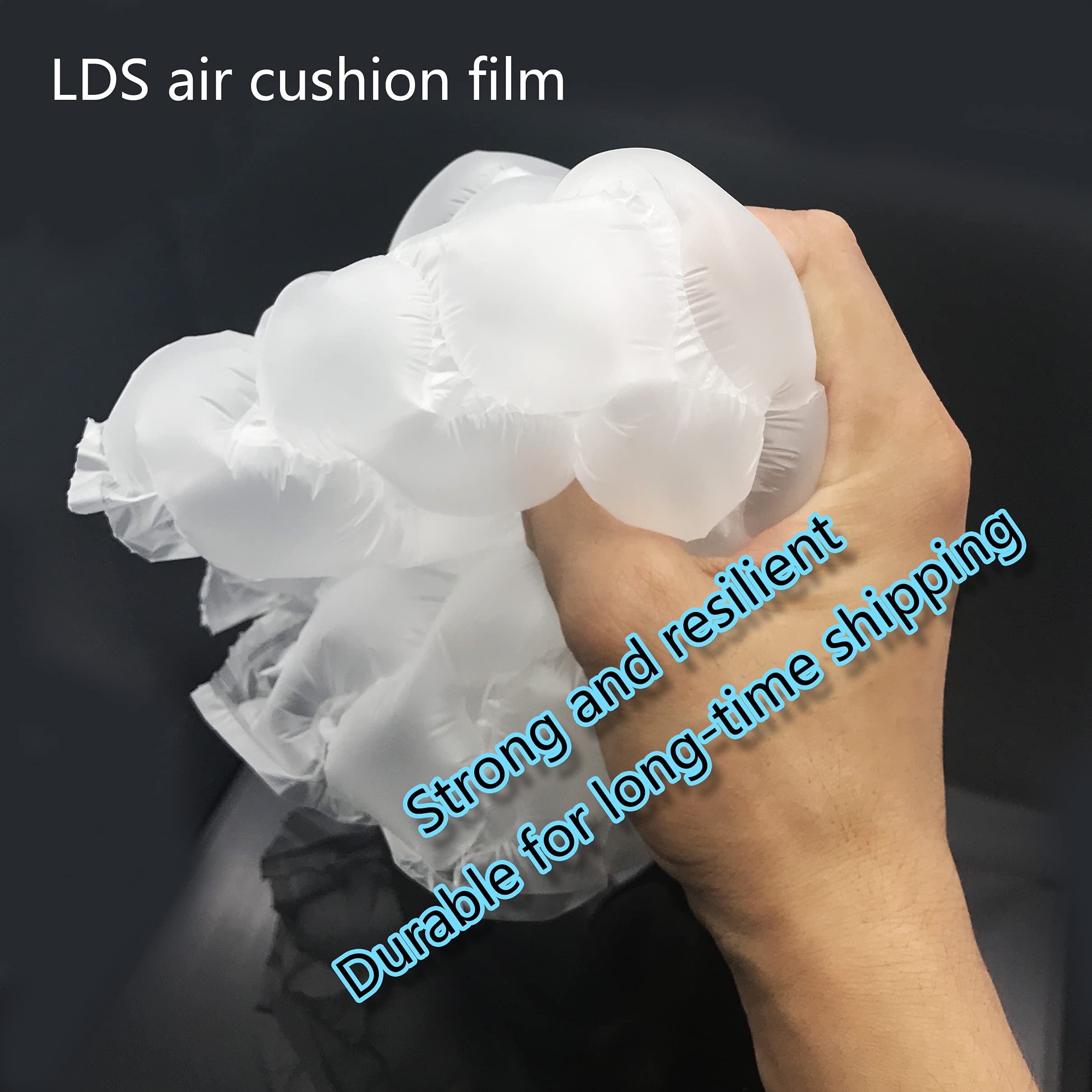 LDS Rouleau de film à bulles d'air pour coussin d'air – Longueur 299,9 m (Film à bulles d'air – Bulles gonflables – 40 x 31,8 cm)