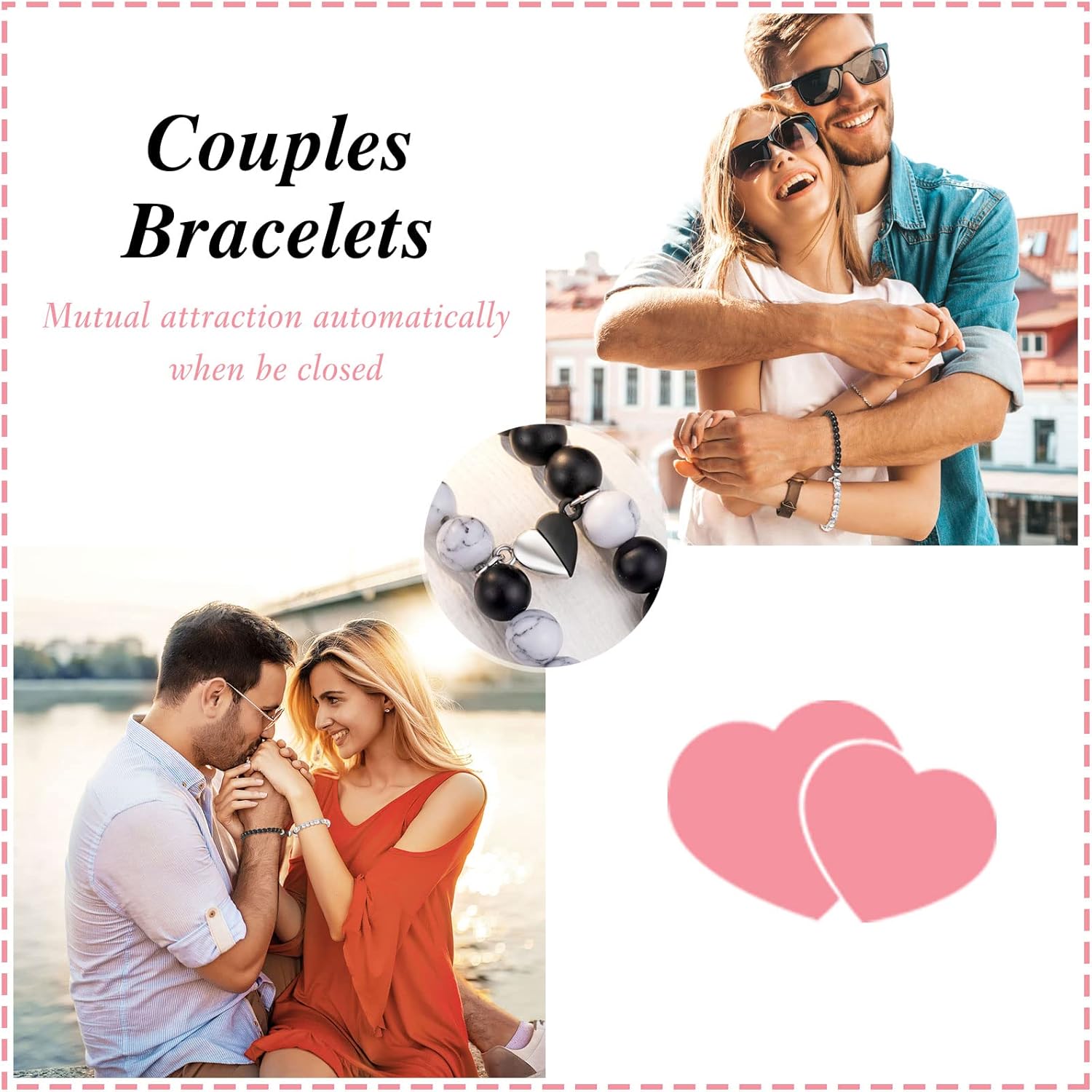 Miniatura 6 de PINKDODO I Love You Bracelet Gifts Couples Bracelets Valentines' Day Christmas Anniversary Birthday Gifts for Boyfriend Girlfriend Women Men