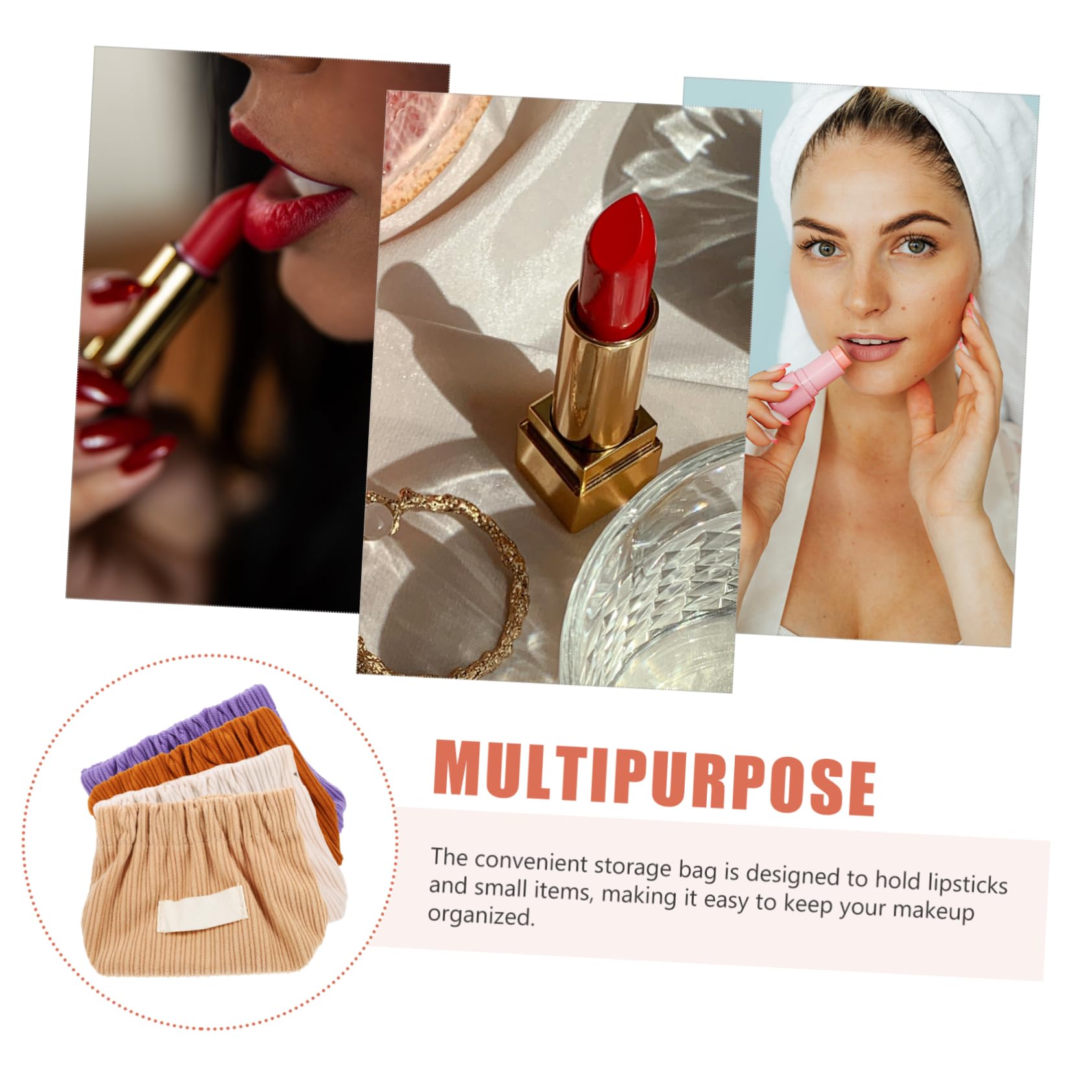 FOMIYES 12 Pz Trousse Per Rossetto Borsa Per Cosmetici Borse Cosmetiche Custodia Portatile Borse Per Il Trucco Astuccio Per Cosmetici a Coste All'aperto Mancare Borsa Da Viaggio