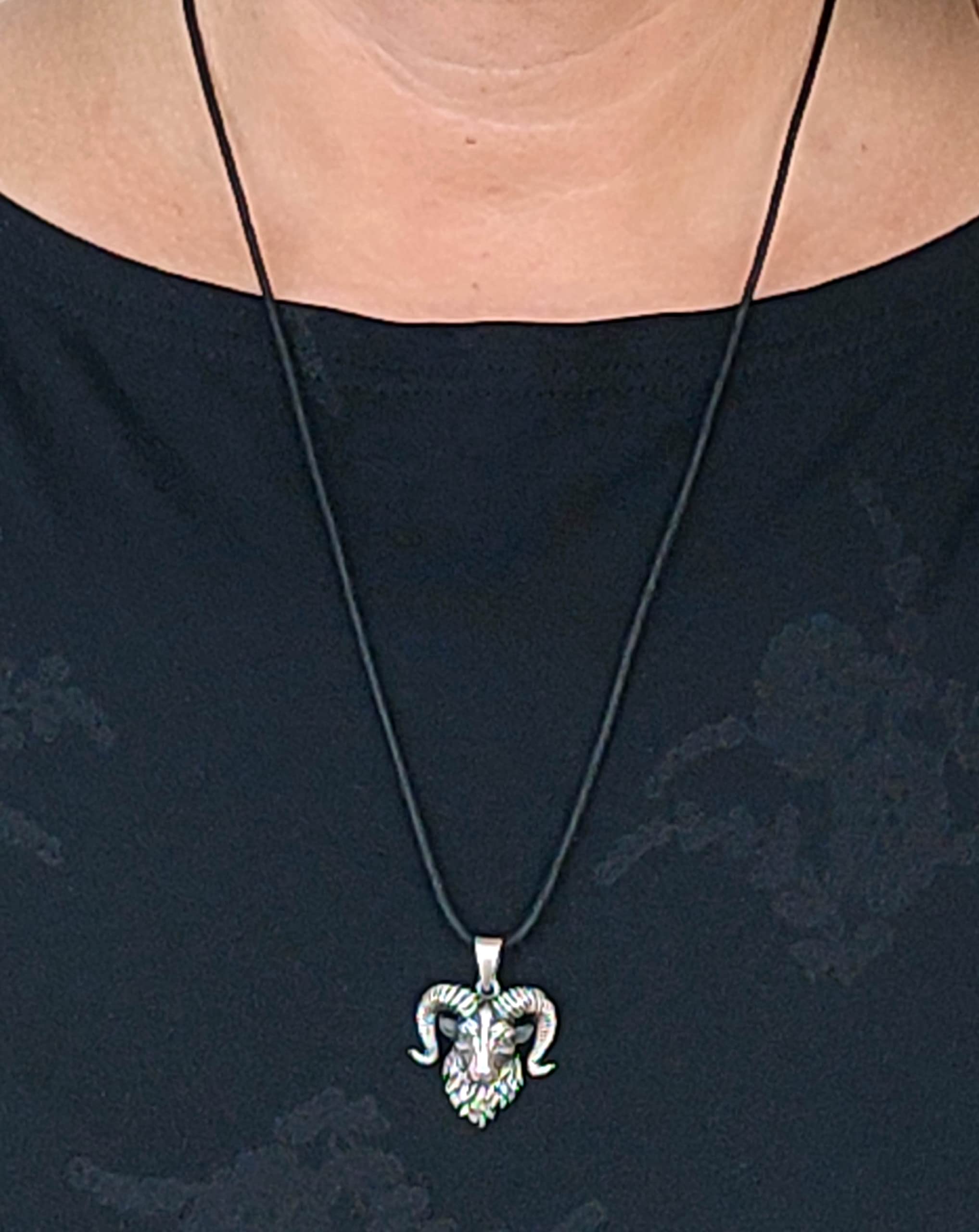 Kiss of Leather Widderkopf Anhänger aus 925 Sterling Silber, Si. 432