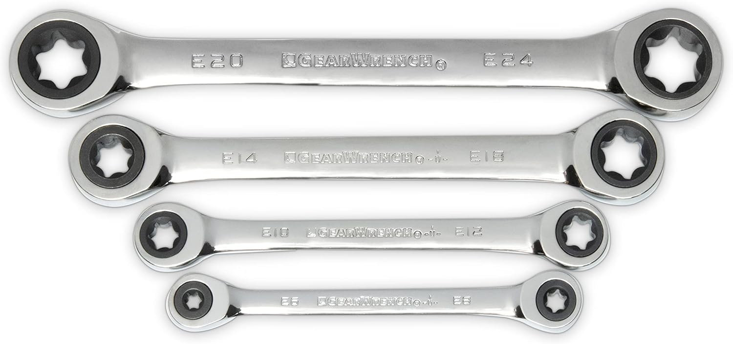 GEARWRENCH 4 Pc. Double Box Ratcheting ETorx Wrench Set 9224D