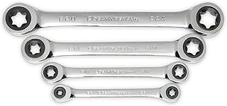 GEARWRENCH 4 Pc. Double Box Ratcheting E-Torx Wrench Set - 9224D,Silver