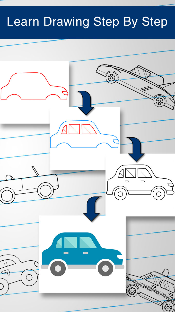 Draw Car Using Numbers How to Draw Cars:Amazon.com:Appstore for Android