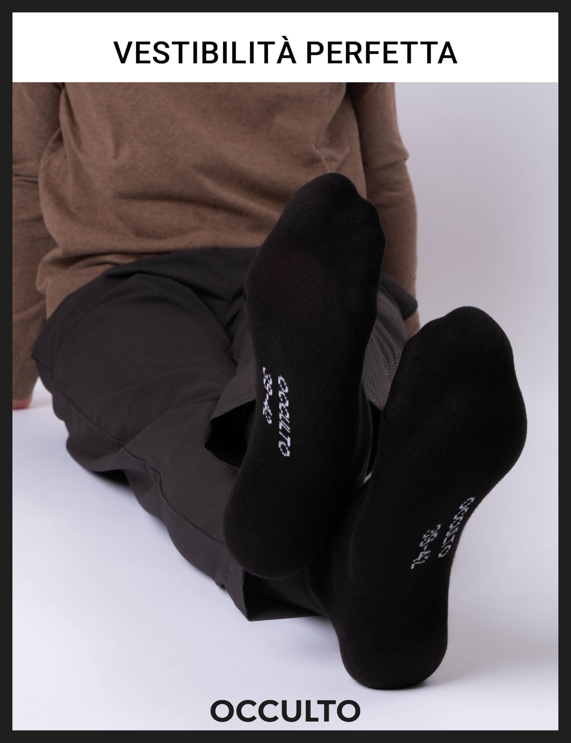 Occulto - Calze da uomo in cotone per il lavoro e per il tempo libero in diversi colori (confezione da 10 paia)