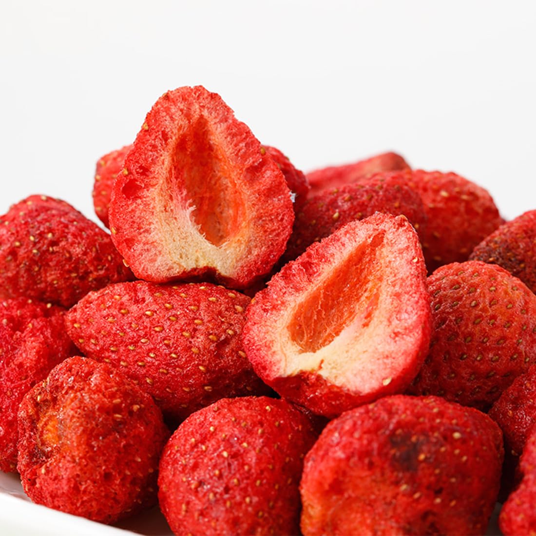 Fragole liofilizzate premium 110 g,Fragole secche congelate intere grandi,100% naturali,Senza additivi