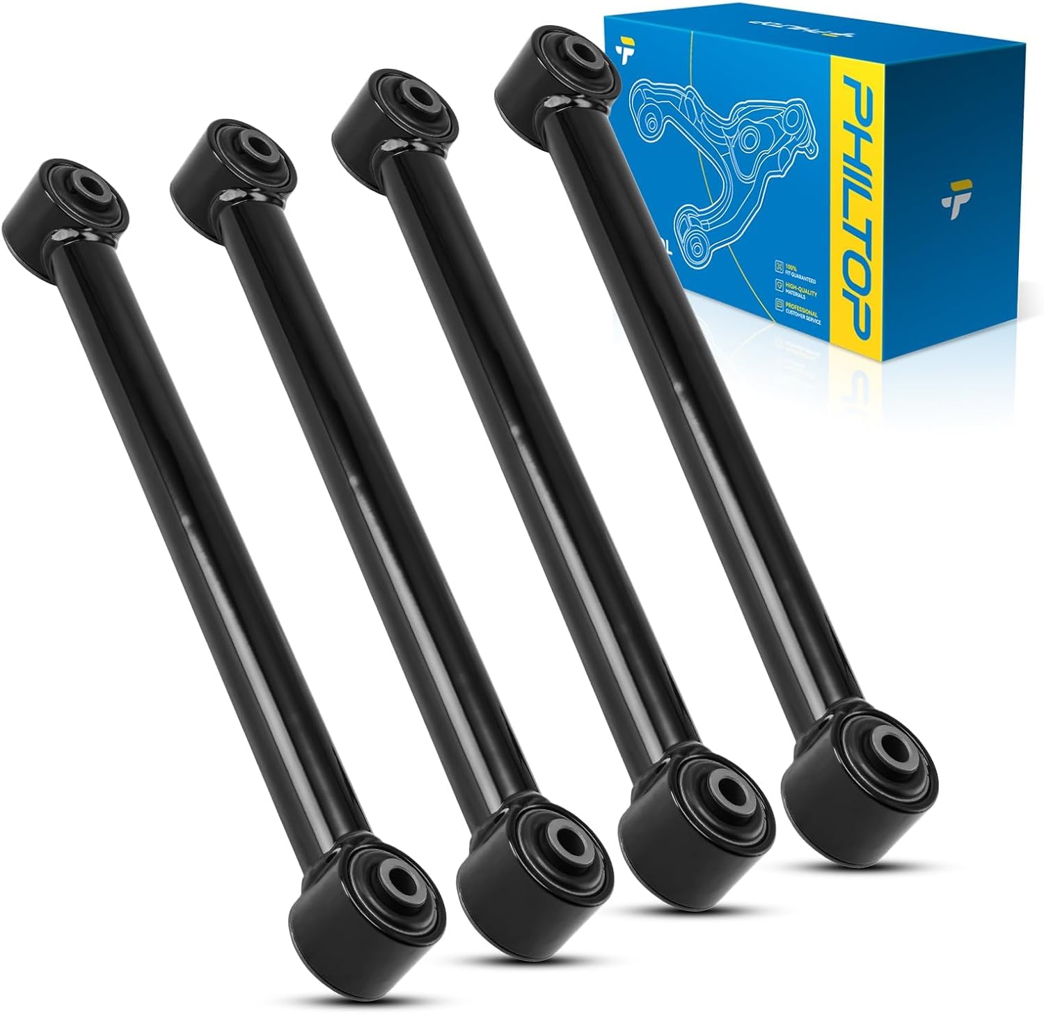 PHILTOP 4pcs Front 2-3" Lift Control Arms for Ram 2500 2002-2009 5.7L, Ram 3500 2003-2009, Upper&Lower Control Arm Suspension Kit