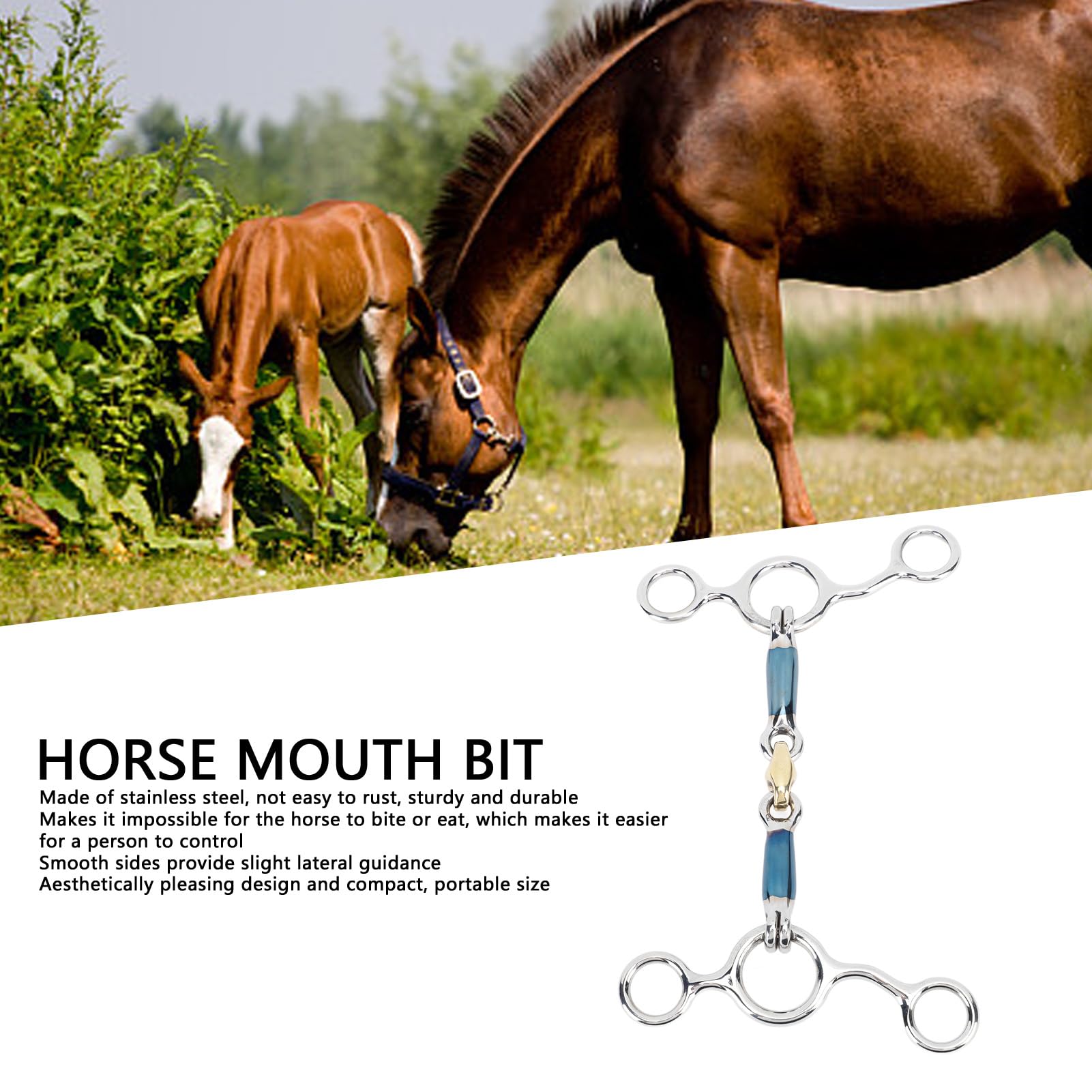 Broca De Caballo De Filete De 125mm, Broca De Boca De Caballo De Acero Inoxidable, Accesorios De Cría De Caballos para Granja