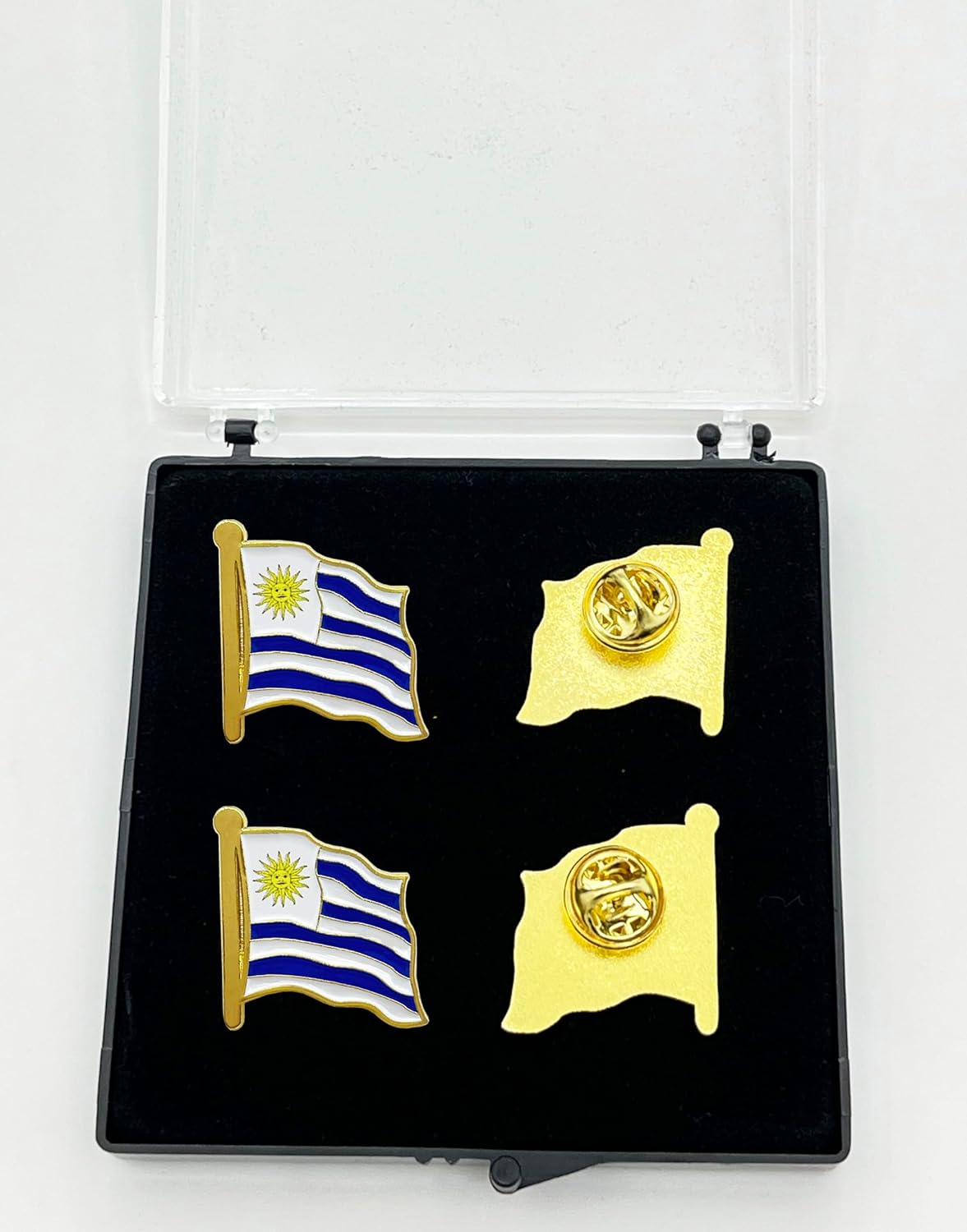 stidsds Uruguay Flag Pin - Uruguay Flags Pins Lapel Uruguayan Flag Enamel Lapel Pin Men Women Suit & Waving Patriotic Metal Badge Souvenir Hat Backpacks Decoration(4 Pack) - Image 5