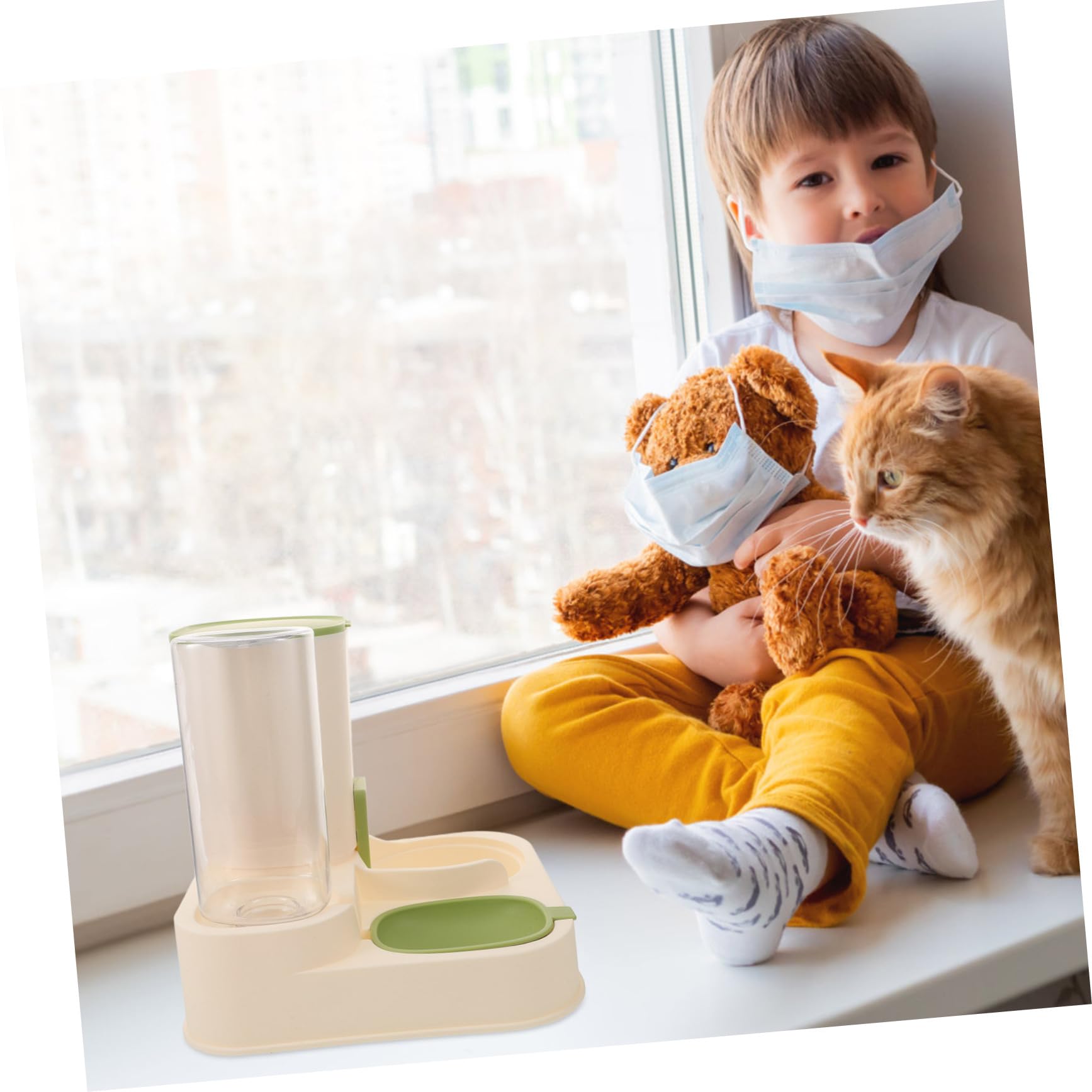 Comedero PP Gran de Capacidad Automático para Mascotas