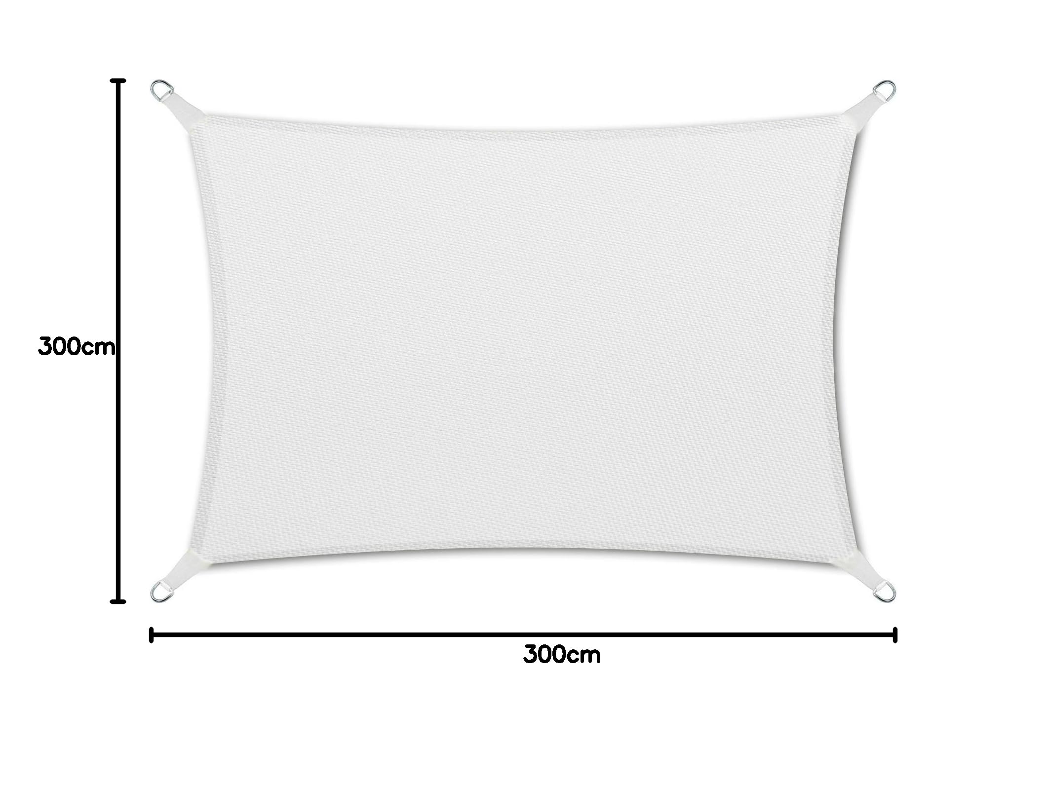 casa pura Voile d'Ombrage - Toile + Kit de Fixation Inclus | Toile Ombrage Imperméable | Voile Résistante Pluie/UV, Protection Solaire Durable - Lavable en Machine (Blanc, 5 x 7 m + Accroche)