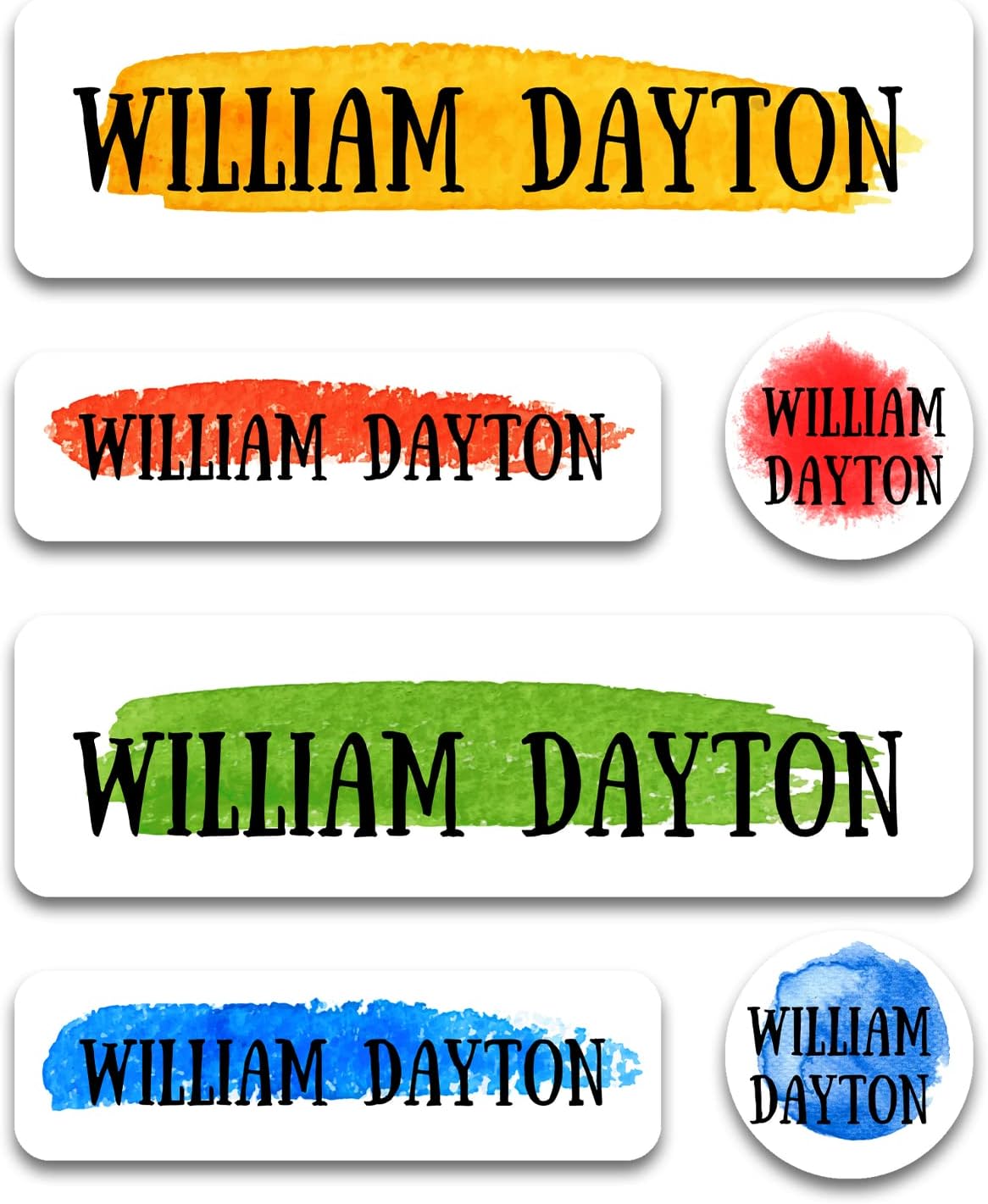 Custom Kid Name Labels for Daycare Variety Pack (180 ct