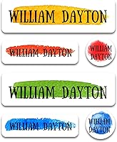 Vista 19 de Paquete Variado de Etiquetas Personalizadas con Nombre Infantil para Guardería (180 unidades), Impermeables, Aptas para Lavavajillas, Calcomanías