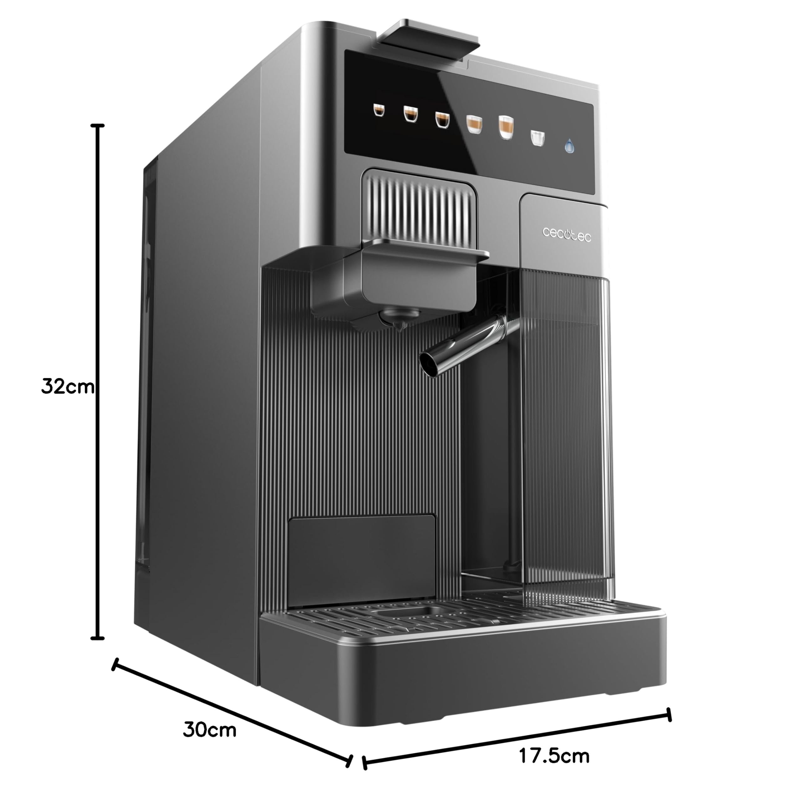 Cecotec Cafetières à Capsules FreeStyle Latte T. Cafetière multifonctionnelle Nespresso,Dolce Gusto,Café en Poudre et K-fee,1350 W avec réservoir de 400 ml pour 6 types de café.