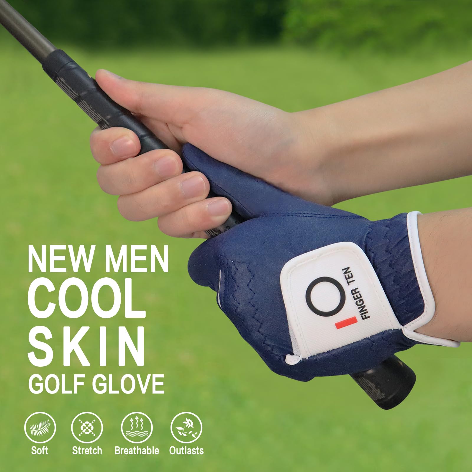 Golf Gloves Men Left Hand Synthetic All Weather Soft Rain Grip Relaxgrip Value 2 Pack - Image 3