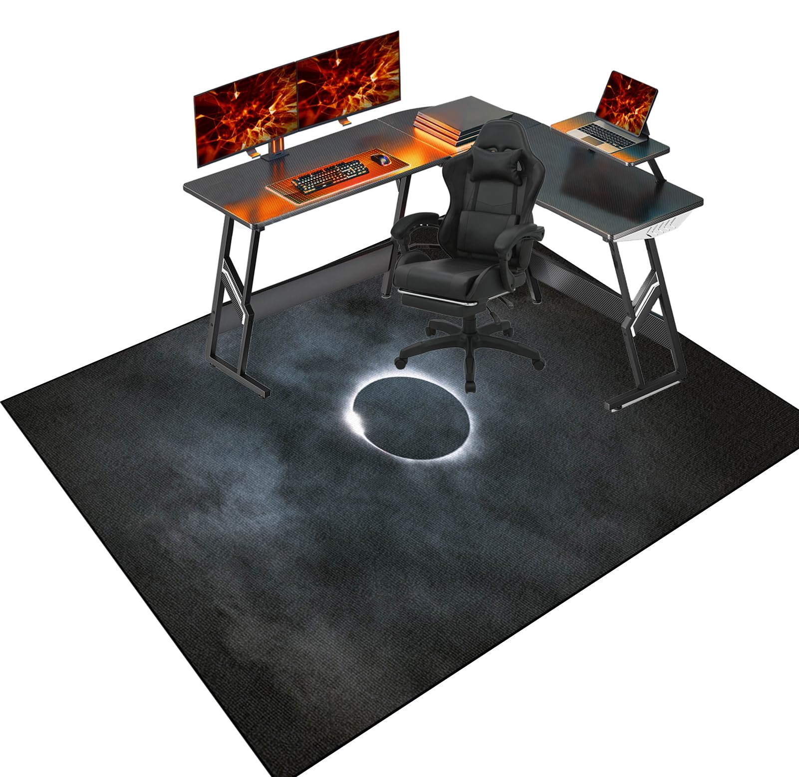 Alfombrilla para Silla de Oficina, Alfombra Silla Gaming, Alfombrilla de Protección para Suelos Duros, Protector Suelo Silla Ruedas, Protector de Silla de Escritorio, Antideslizante 70 x 100 cm