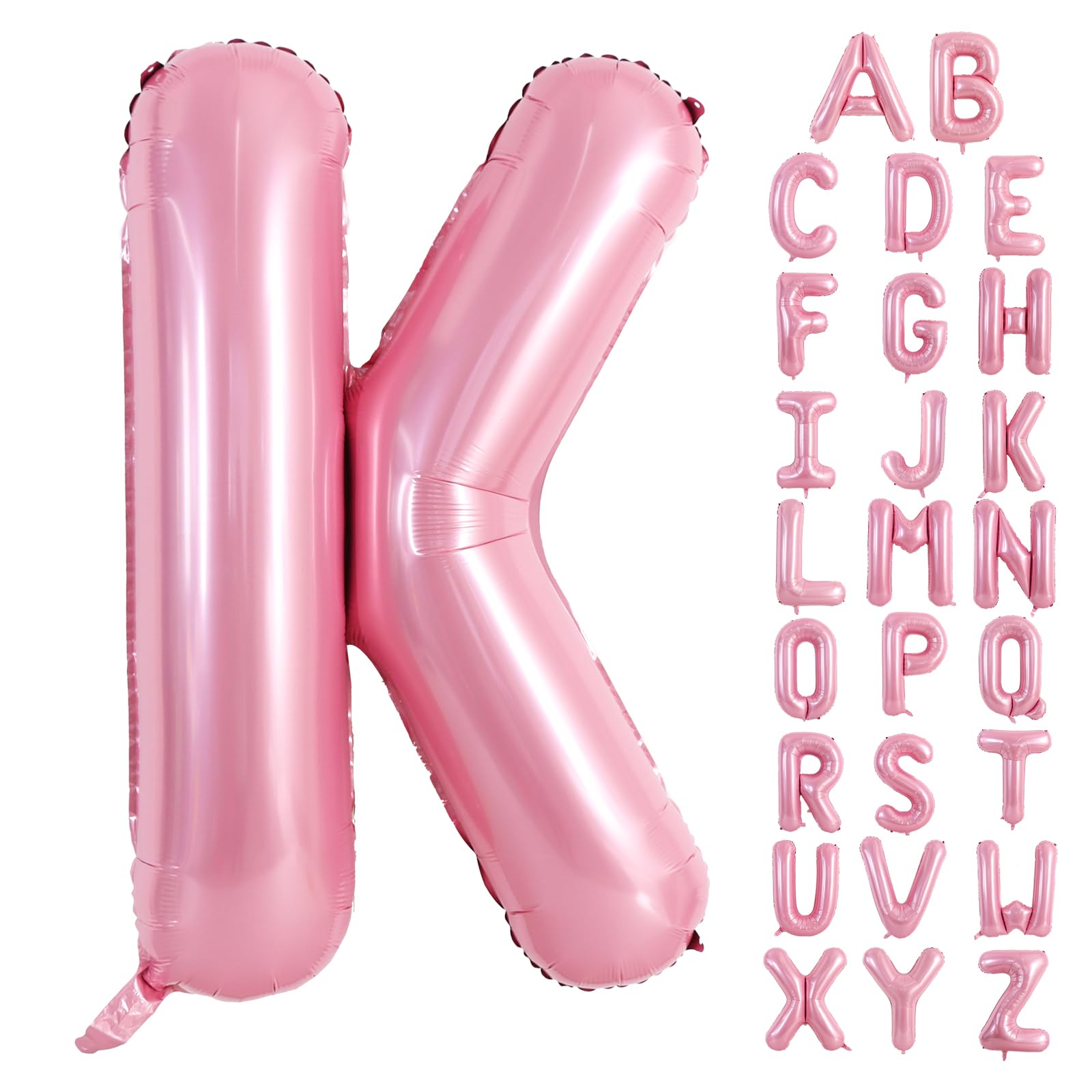 TONIFUL 40 Inch Large Pink Letter K Balloons Giant Foil Mylar Alphabet Balloon for Birthday Party Anniversary Baby Shower Wedding Supplies Decorations