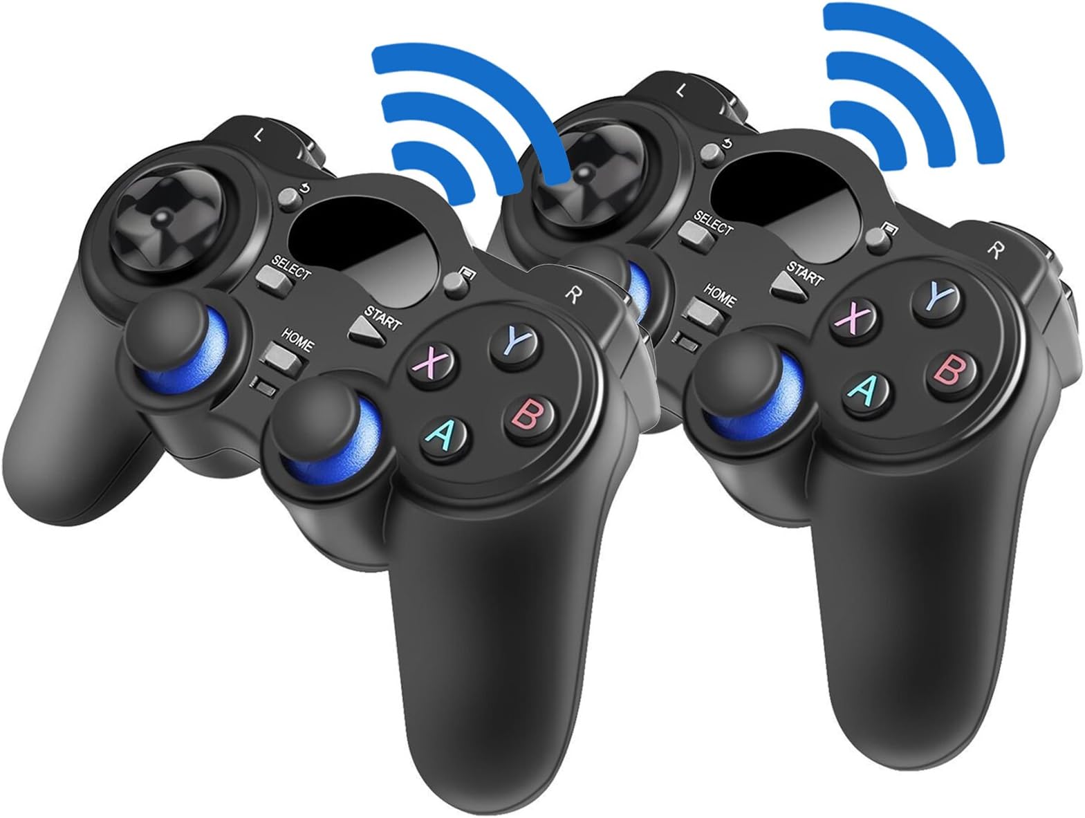 Purpplex 2.4G Wireless Gaming Controller Gamepad Joystick for Android Tablets Phone PC TV - Black - 2 Pack