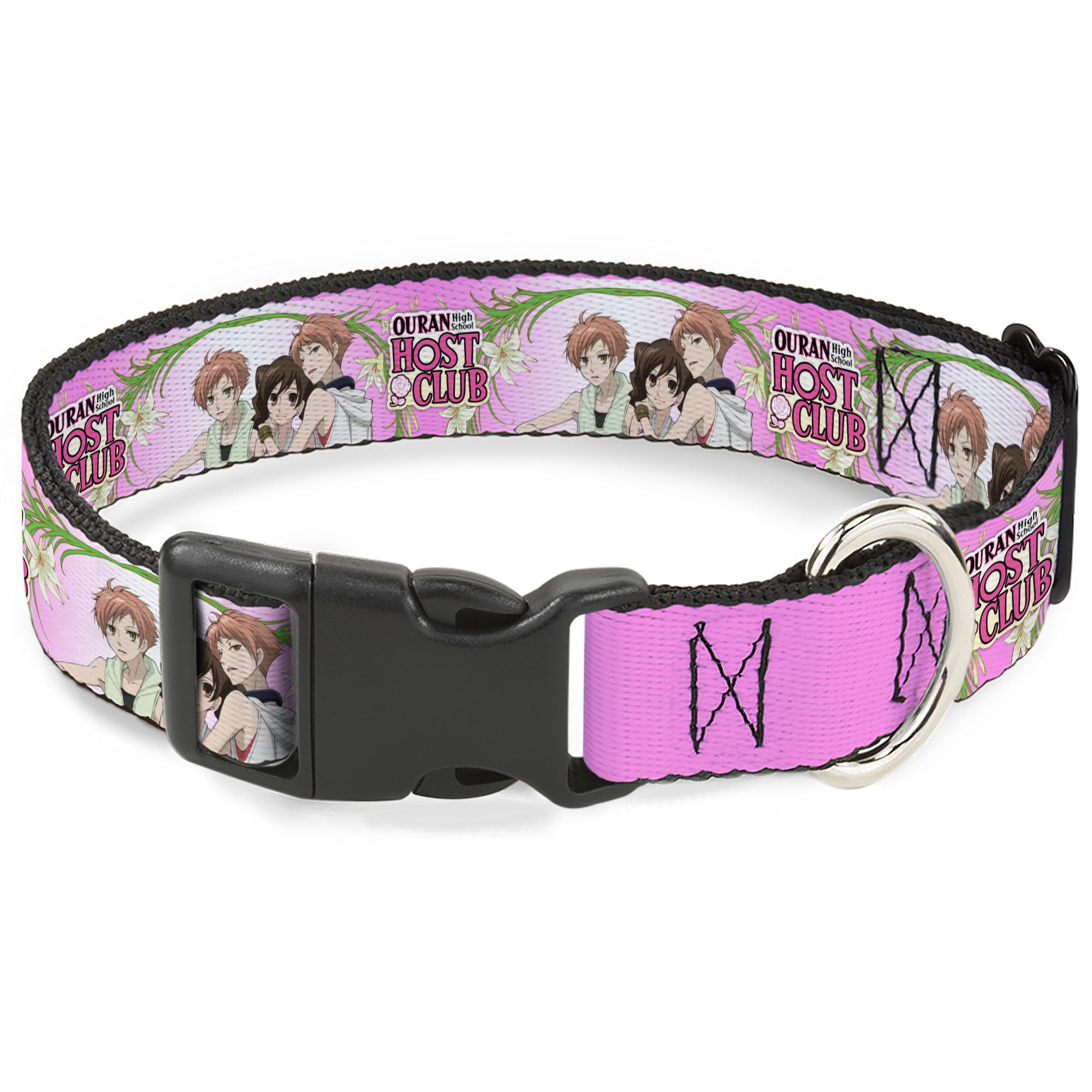 Collier pour chien Ouran Host Club motif lys rose ajustable