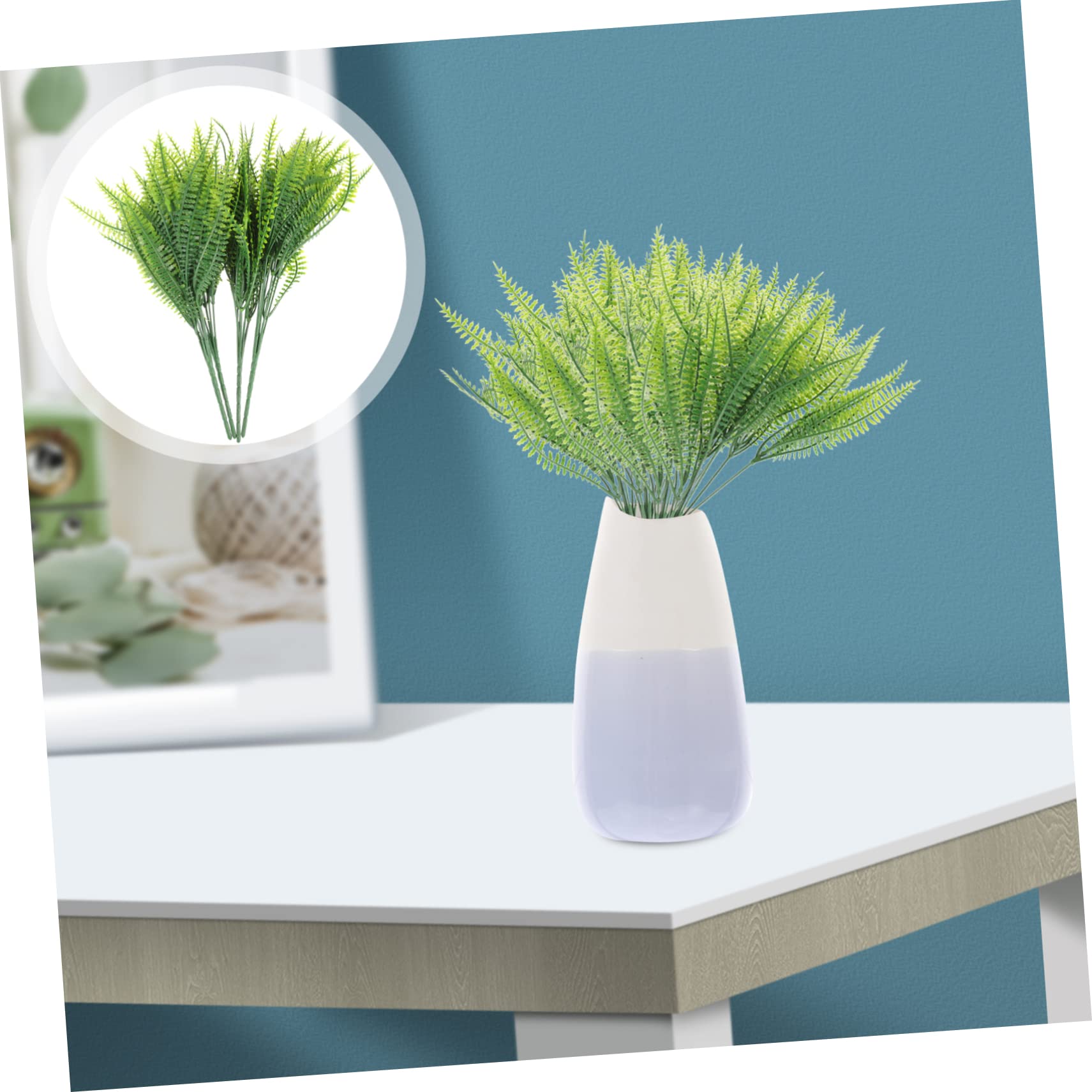 ABOOFAN 2sets Wiederverwendbare Gefälschte Pflanze Zweig Künstliche Grün Dekoration Für Home Office Hochzeit 4 Stücke * 2