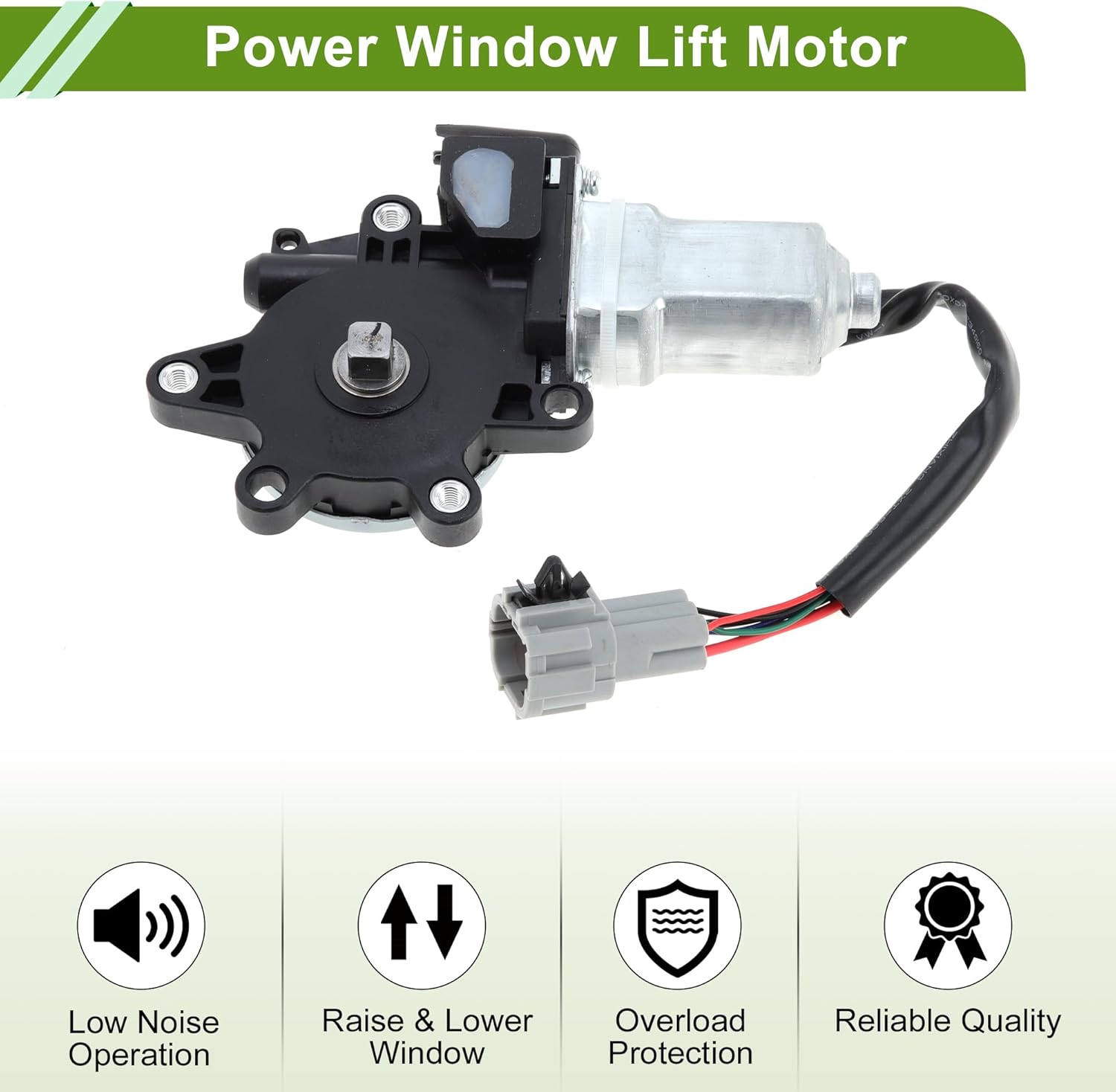Front Left Driver Side Power Window Regulator Lift Motor for Nissan Maxima Pathfinder No.742507/807312Y000 6 Pin Car Window Glass Lift Motor