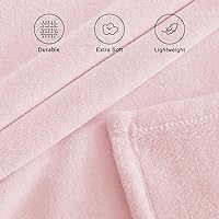 Vista 4 de NICETOWN Manta de Vellón Rosa para Sofá, Decoración Navideña Suave y Mullida de Felpa Manta de Regazo de Franela de Lujo para Niños, Súper Acogedora